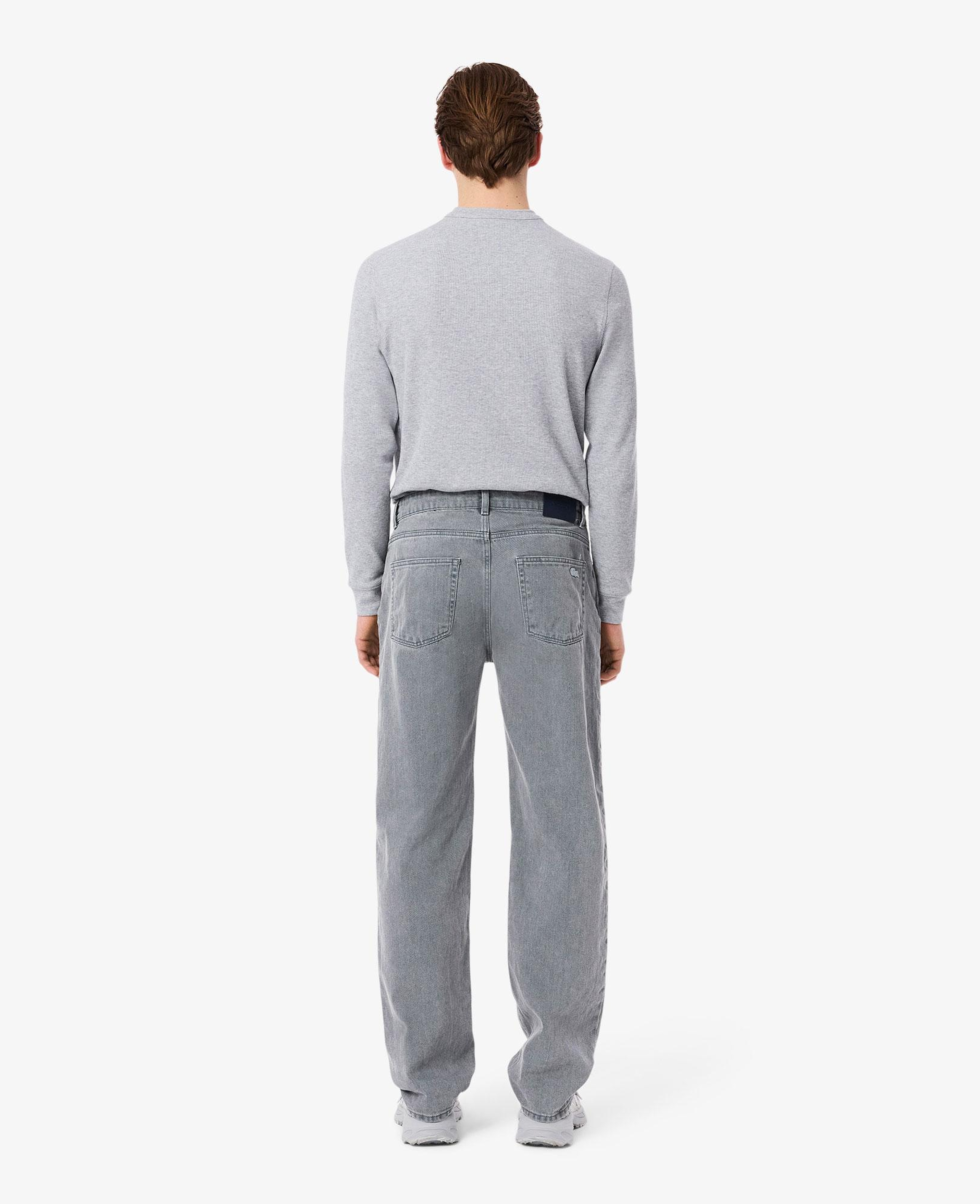 Erkek Straight Fit Gri Jean Pantolon