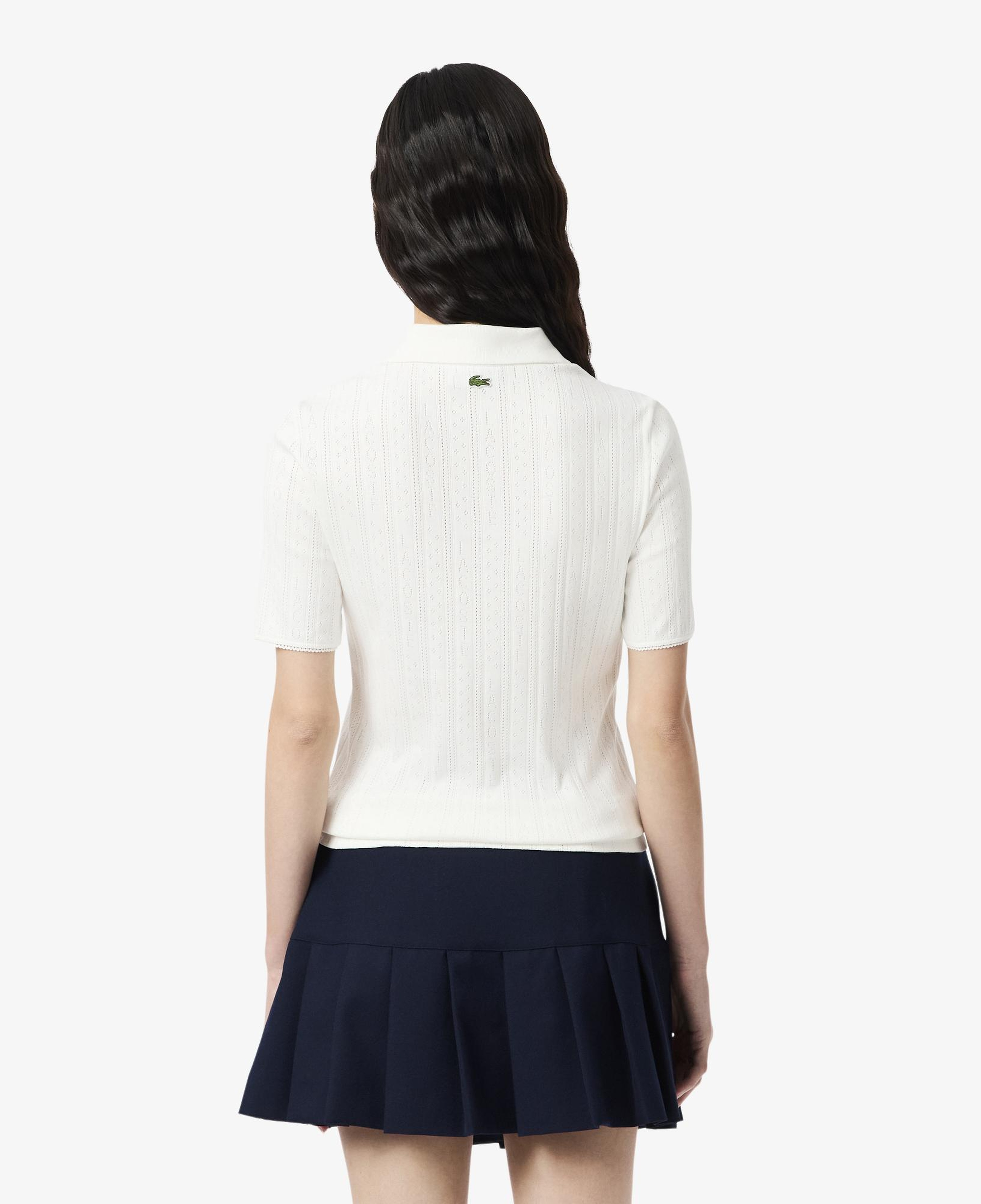 Lacoste L.12.D Kadın Slim Fit Organik Pamuk Beyaz Polo