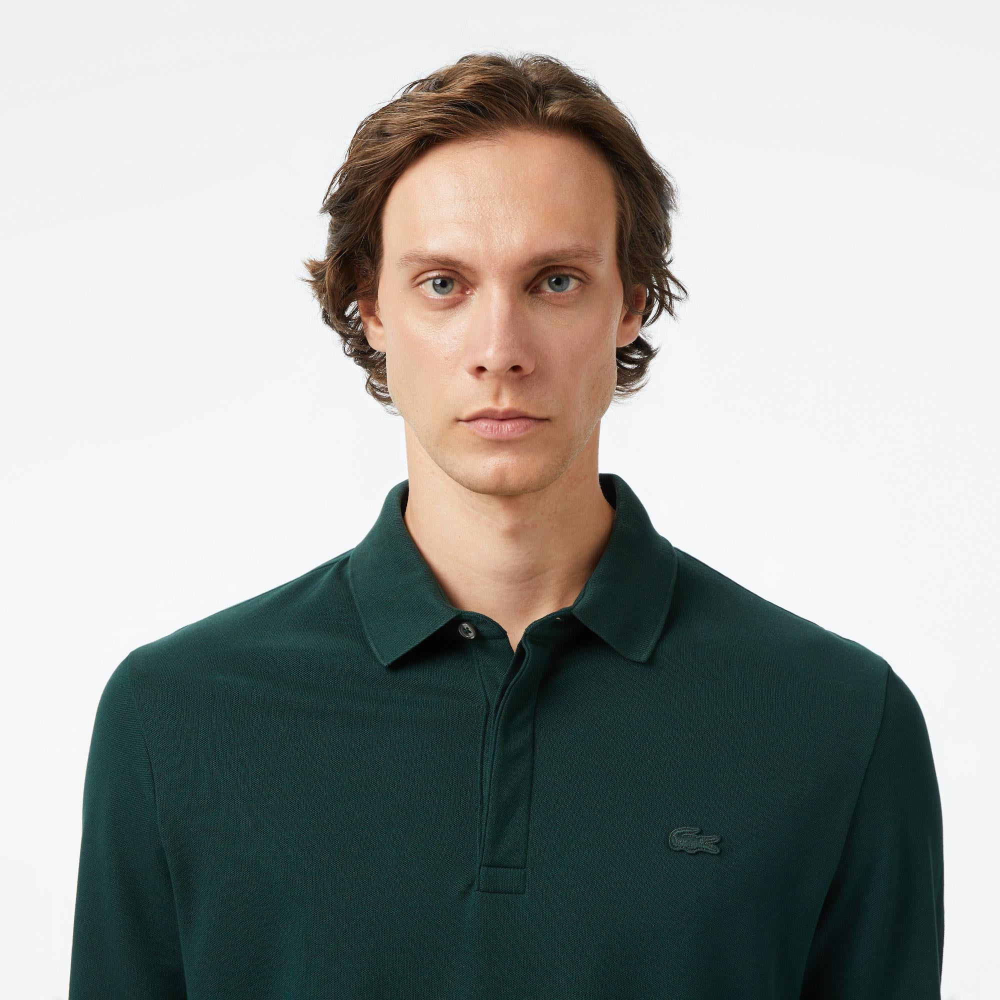 Lacoste Paris Erkek Regular Fit Uzun Kollu Yeşil Polo
