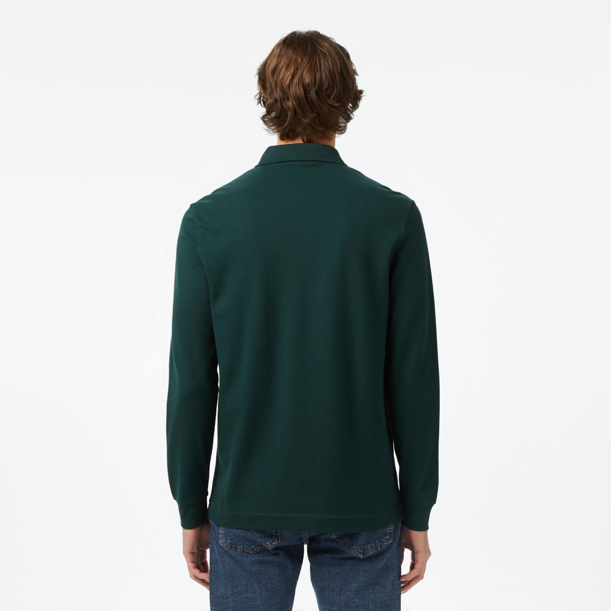 Lacoste Paris Erkek Regular Fit Uzun Kollu Yeşil Polo