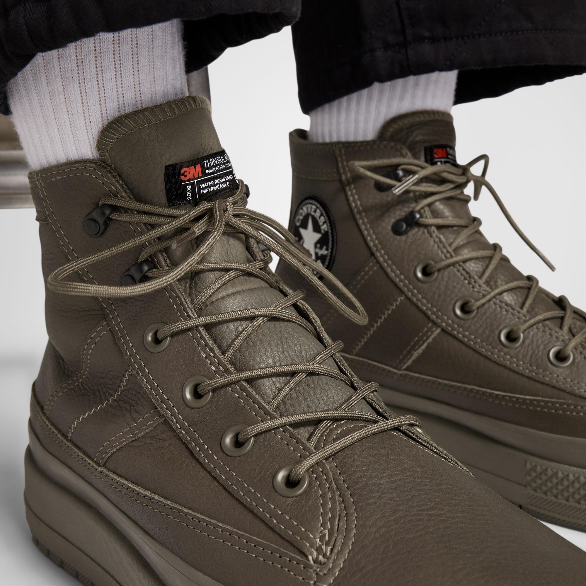 Converse Chuck Taylor All Star Equip Unisex Kahverengi Deri Su Geçirmez Bot