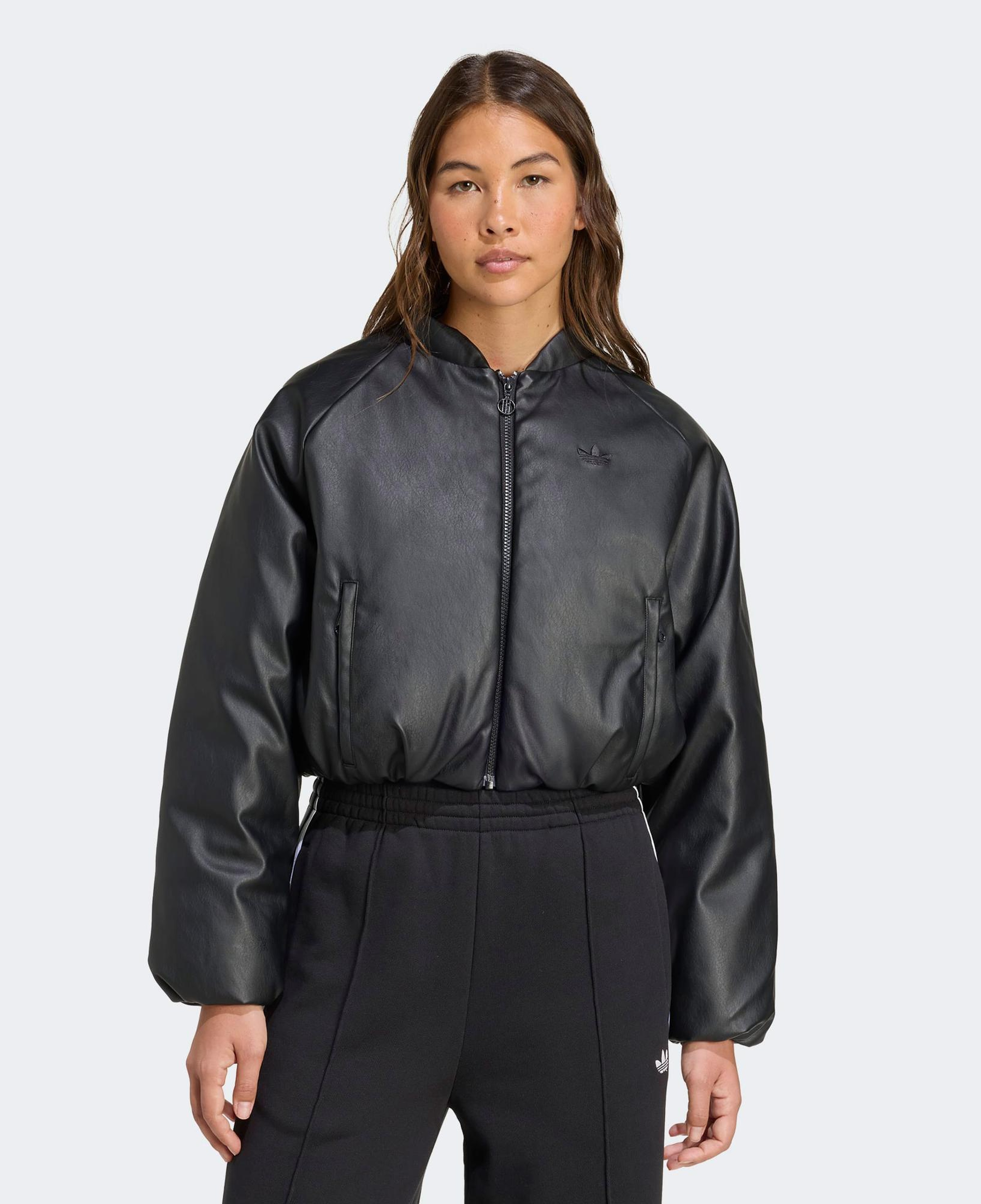 adidas Pleather Bomber Kadın Siyah Ceket