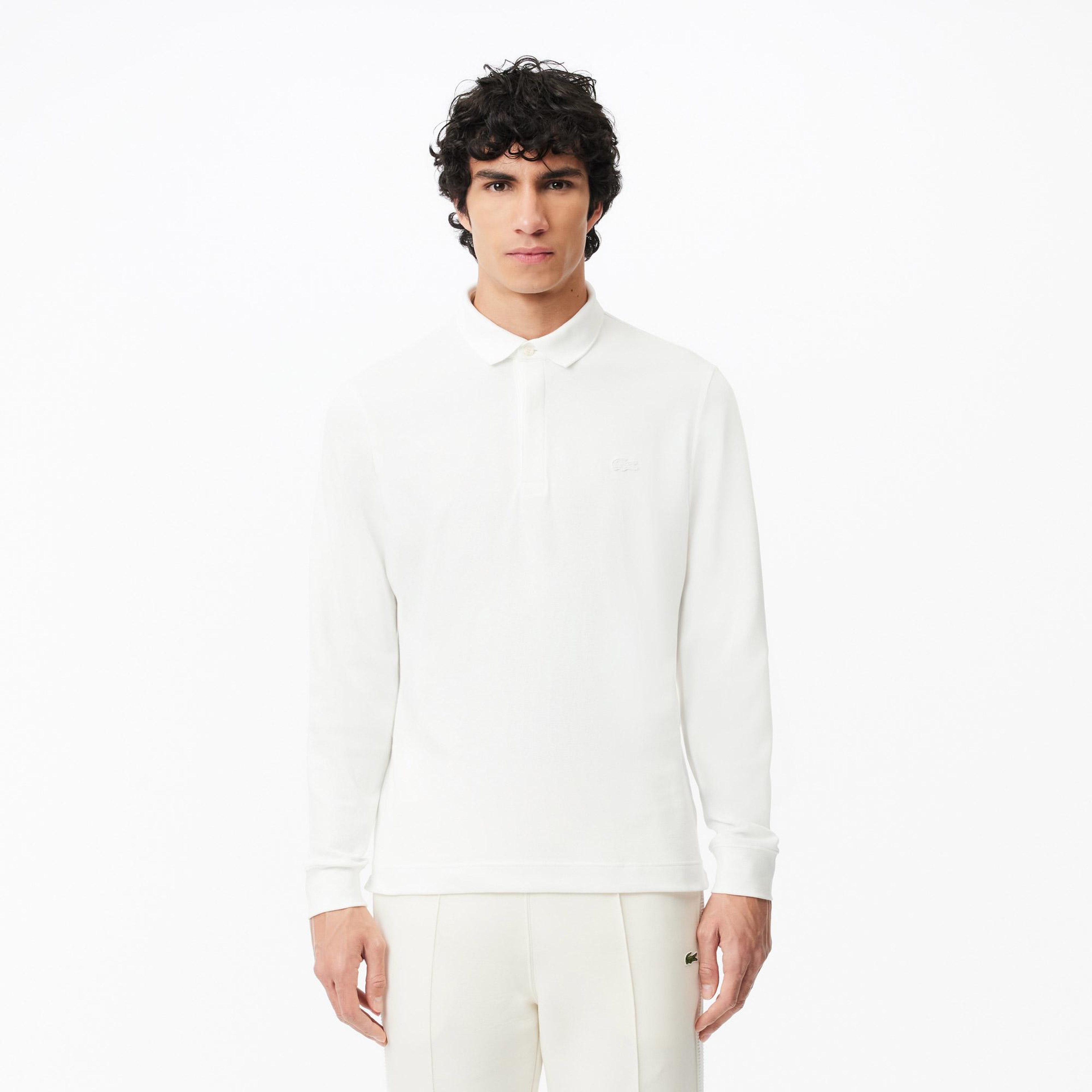 Lacoste Erkek Regular Fit Uzun Kollu Beyaz Paris Polo