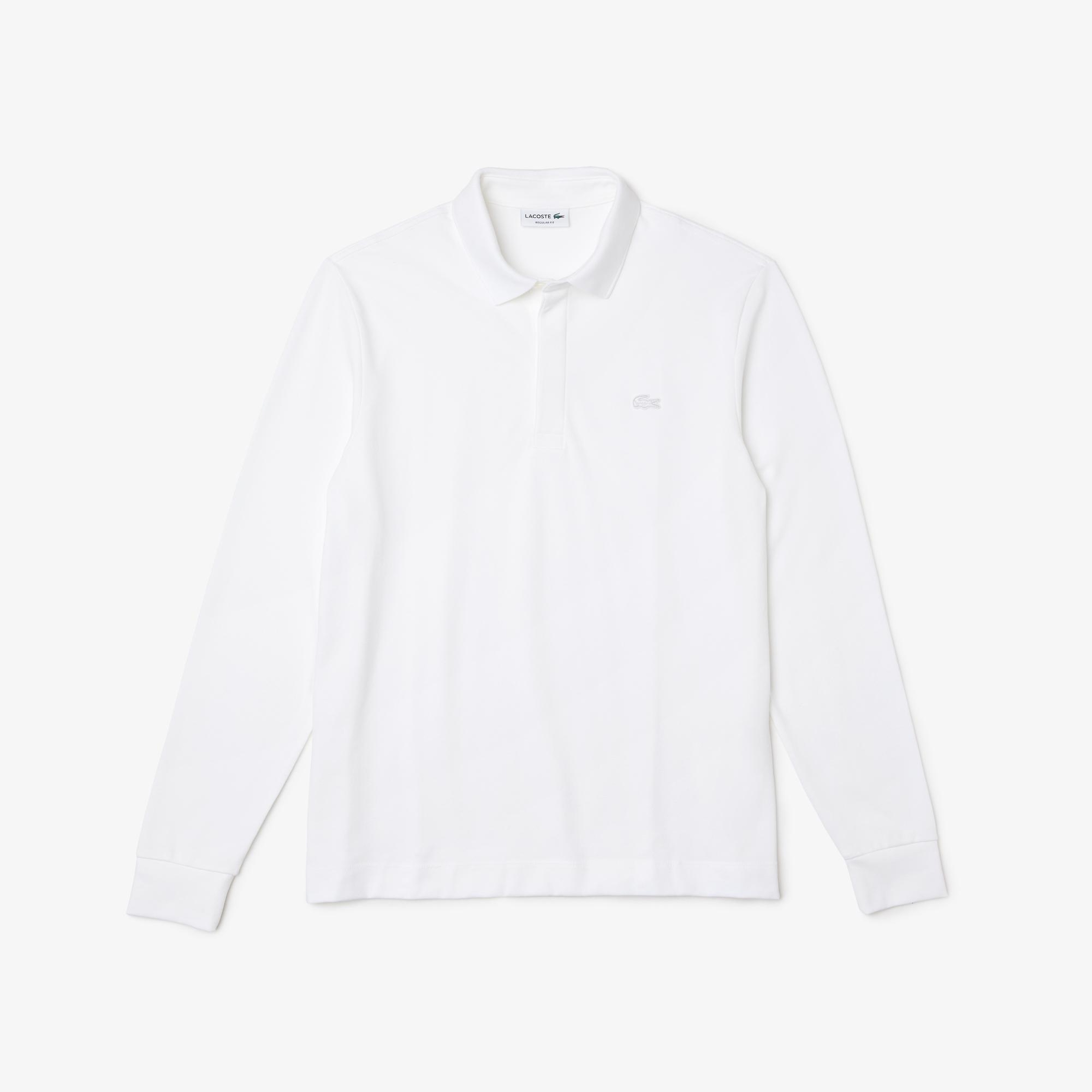 Lacoste Erkek Regular Fit Uzun Kollu Beyaz Paris Polo