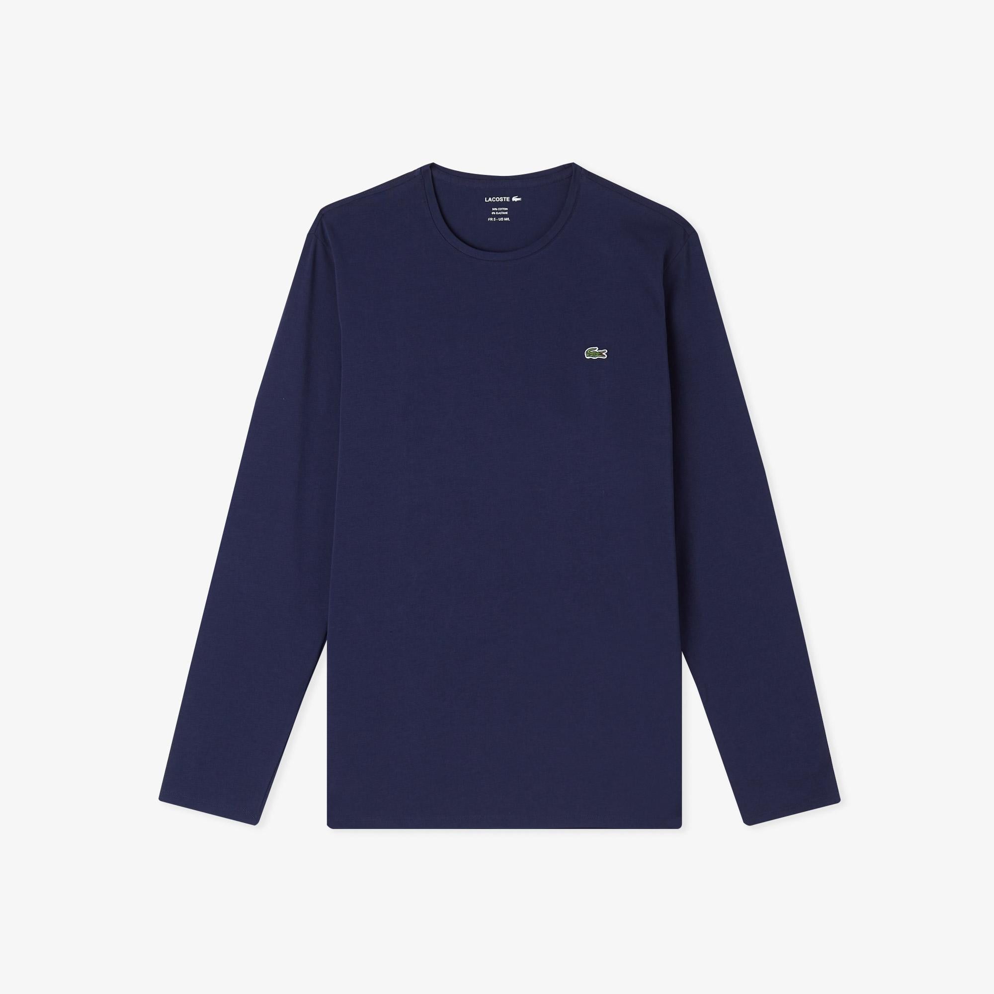 Lacoste Erkek Regular Fit Uzun Kollu Bisiklet Yaka Lacivert T-Shirt