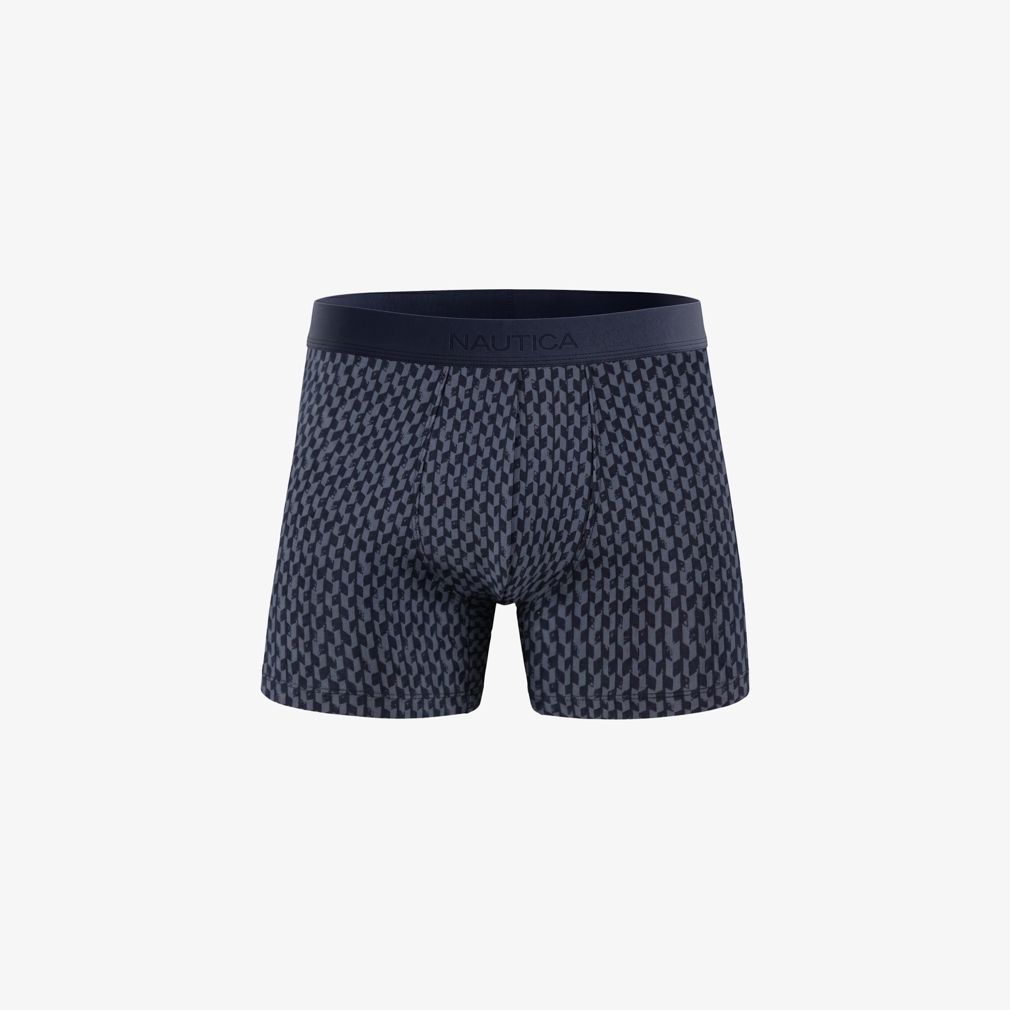 Nautica Erkek Lacivert Slim Fit Desenli Boxer
