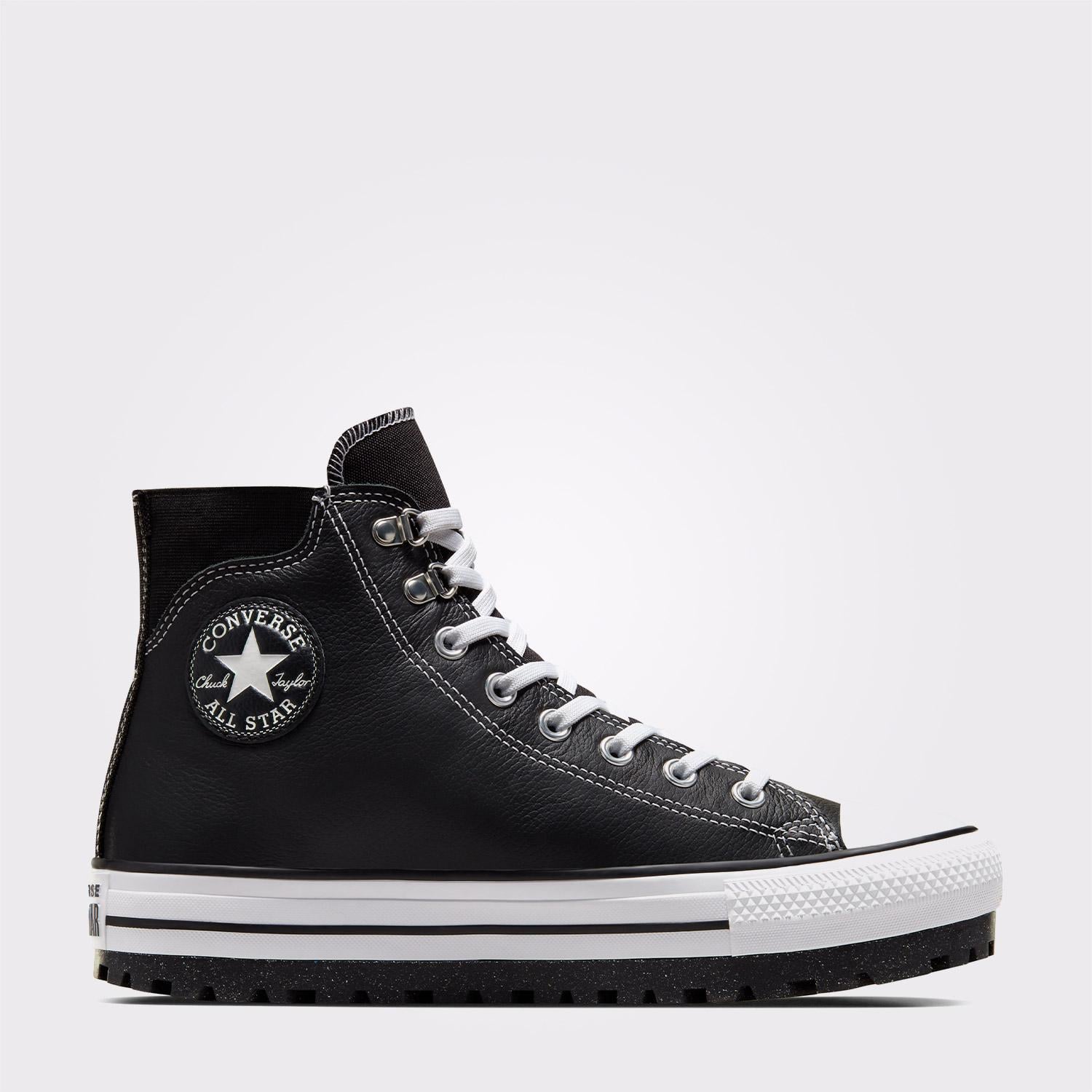 Converse Chuck Taylor All Star City Trek Unisex Siyah Deri Su Geçirmez Bot