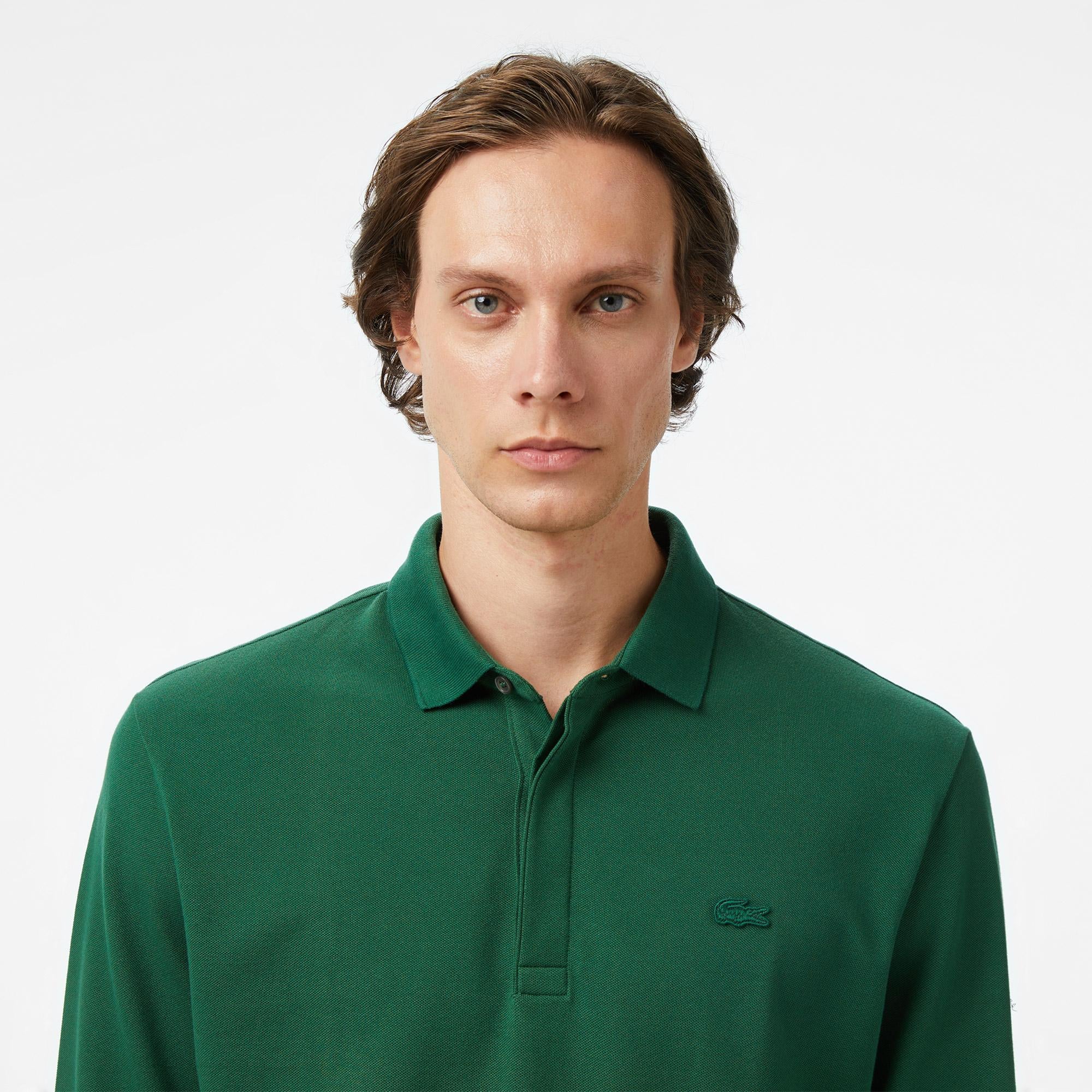 Lacoste Paris Erkek Regular Fit Uzun Kollu Haki Polo