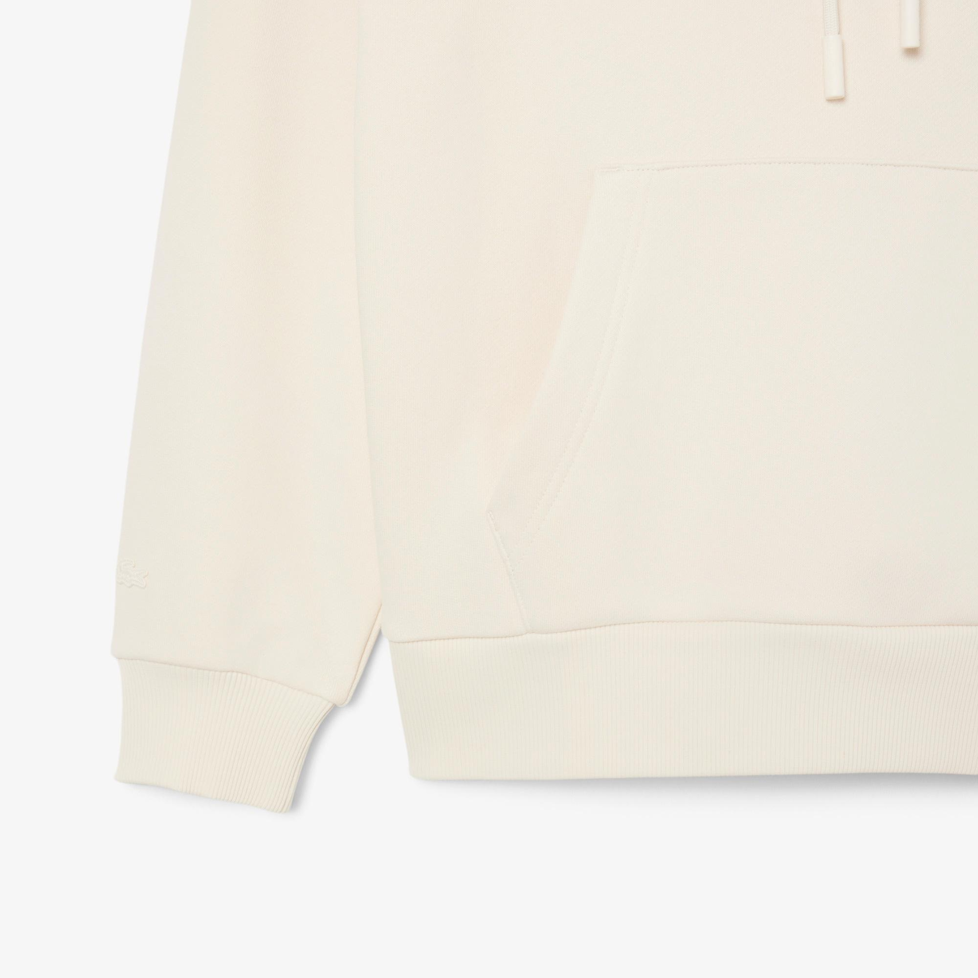 Lacoste Kadın Relaxed Fit Kapüşonlu Baskılı Krem Sweatshirt