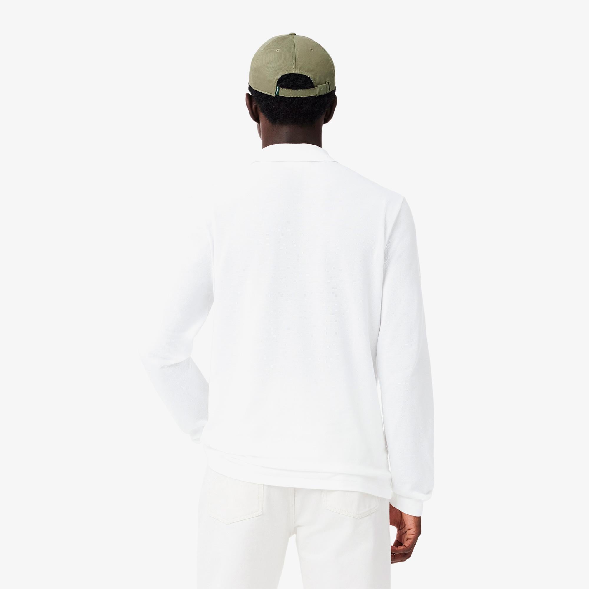 Lacoste Erkek Classic Fit Uzun Kollu Beyaz Polo