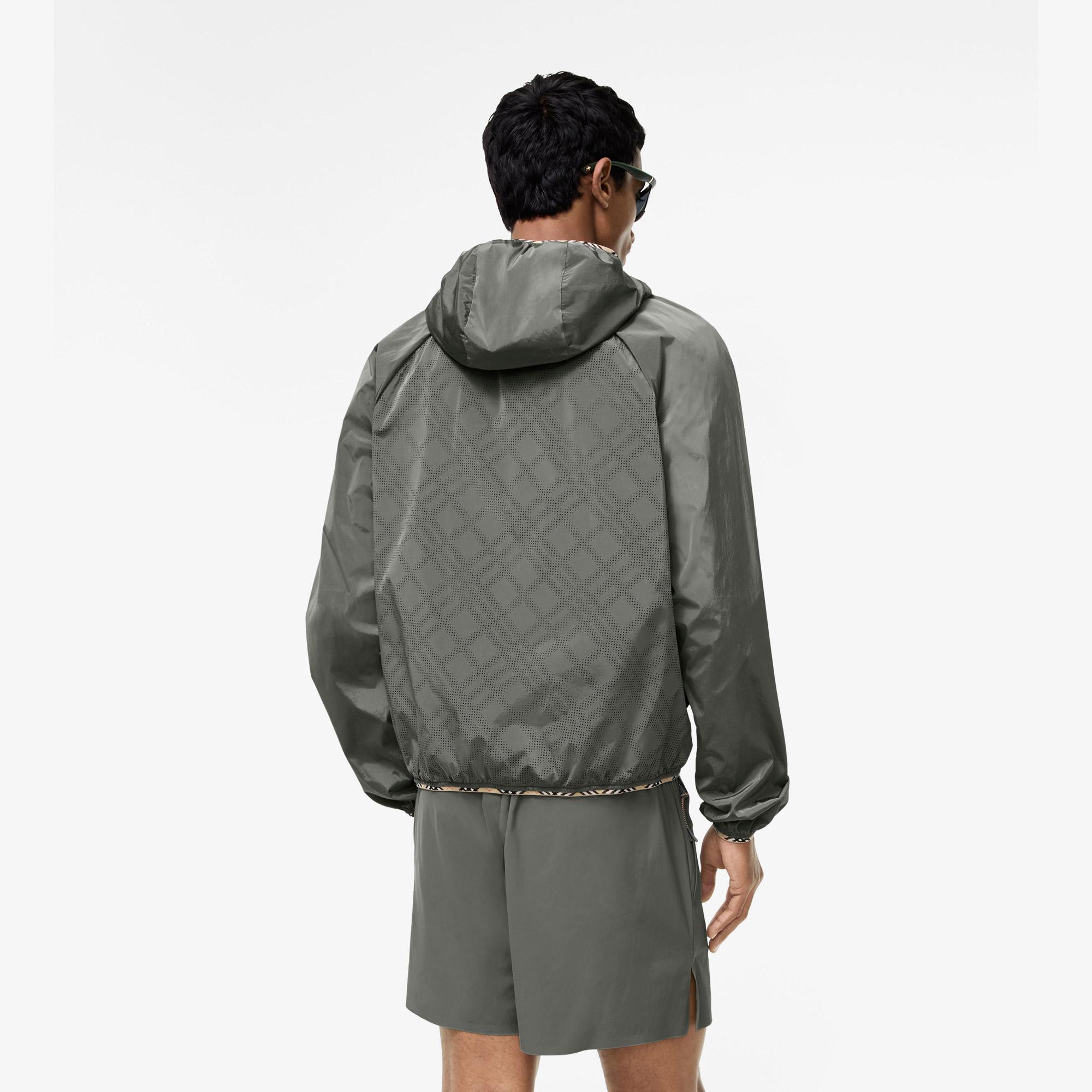 Burberry Nylon Hooded Erkek Antrasit Mont