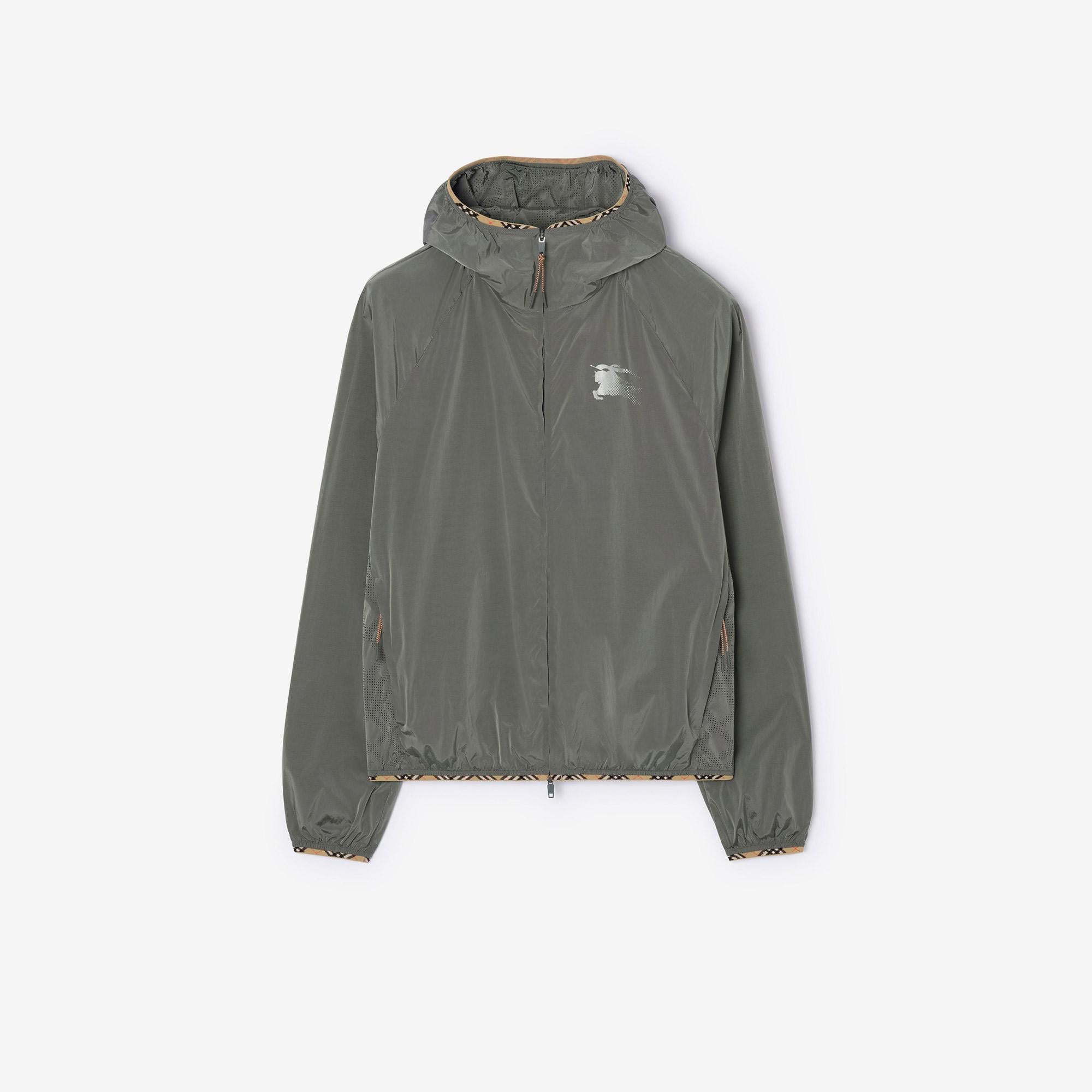 Burberry Nylon Hooded Erkek Antrasit Mont