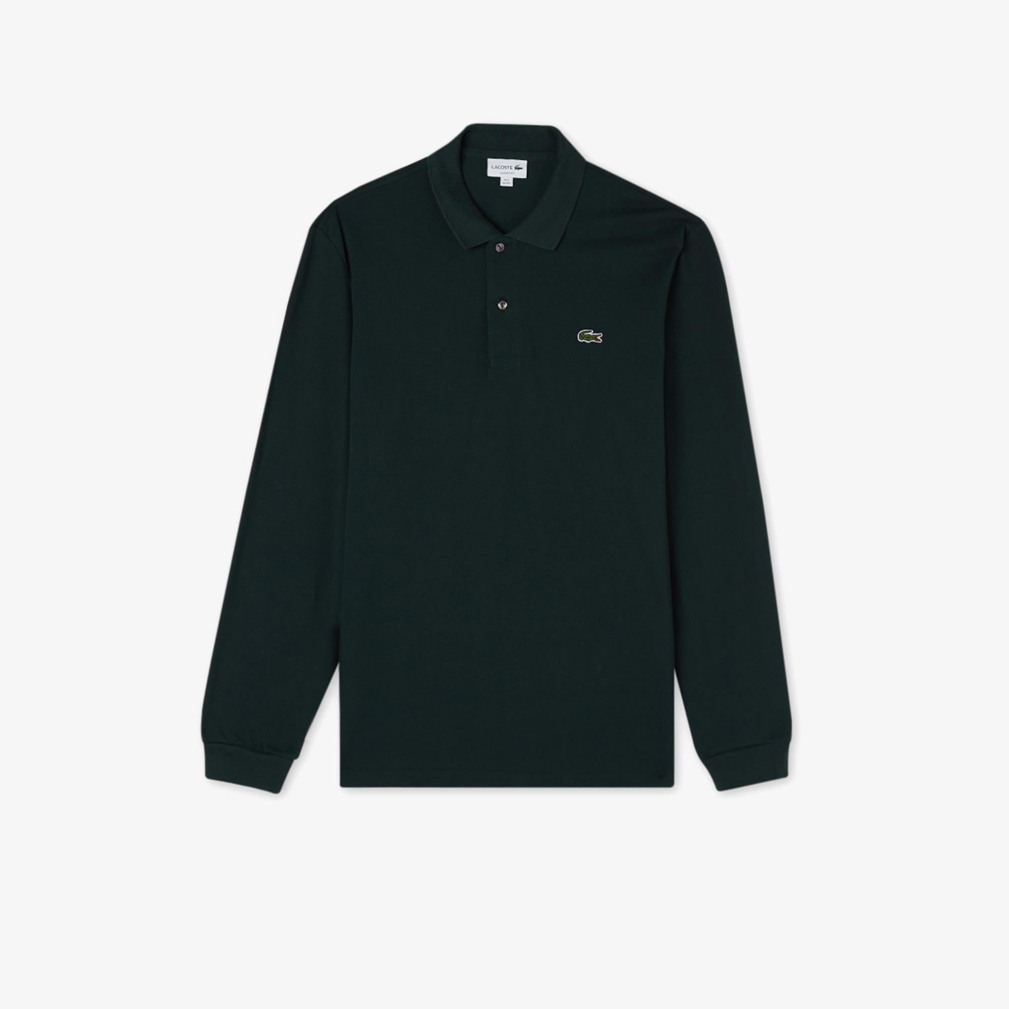 Lacoste Erkek Classic Fit Uzun Kollu Yeşil Polo