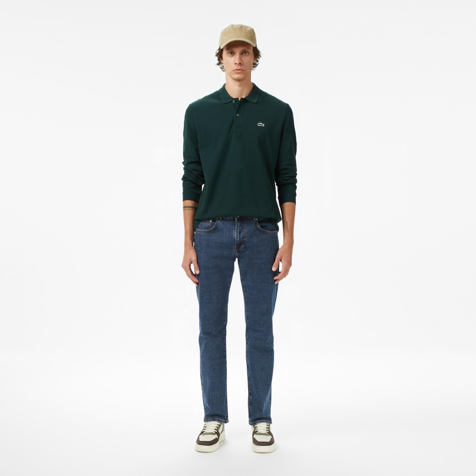 Lacoste Erkek Classic Fit Uzun Kollu Yeşil Polo