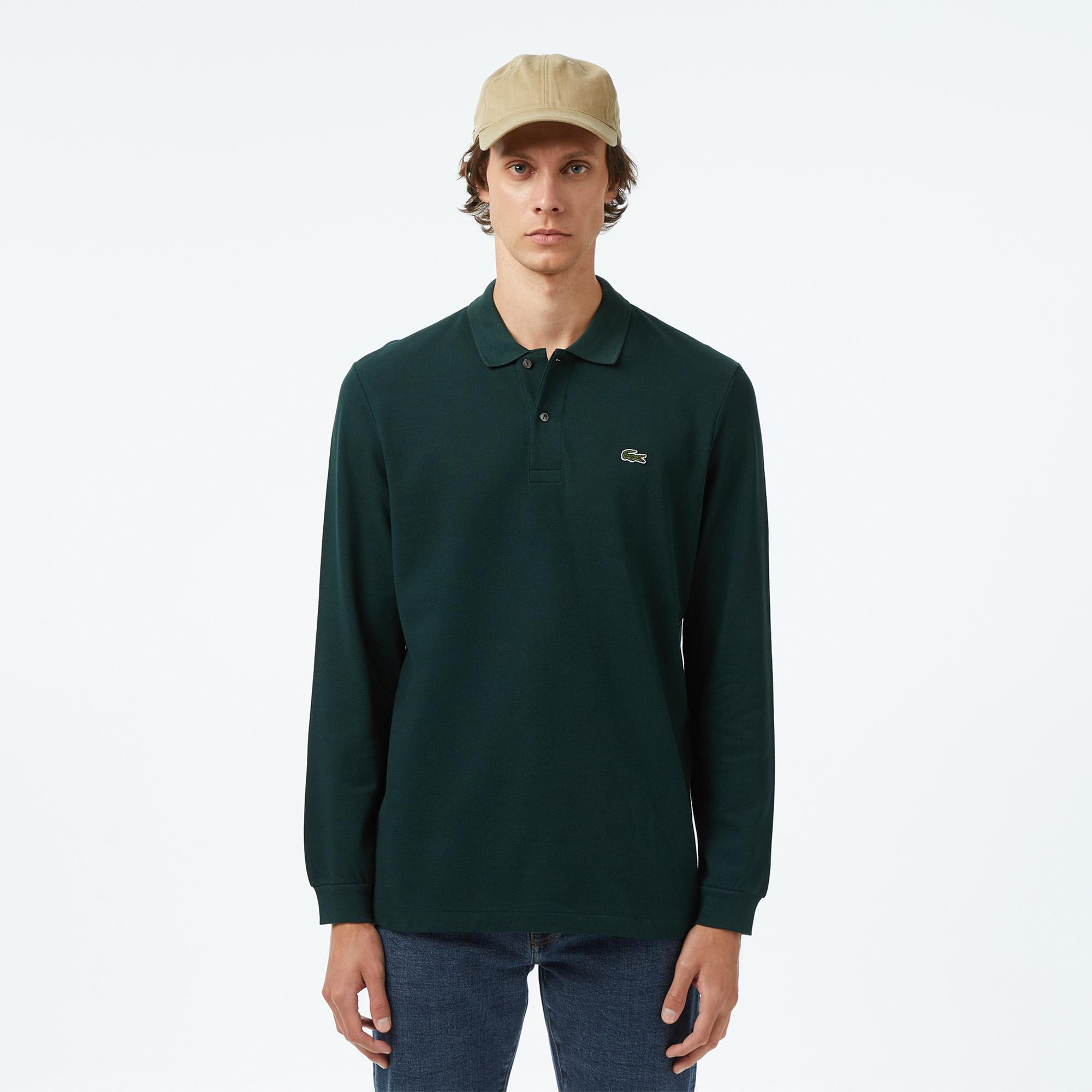 Lacoste Erkek Classic Fit Uzun Kollu Yeşil Polo