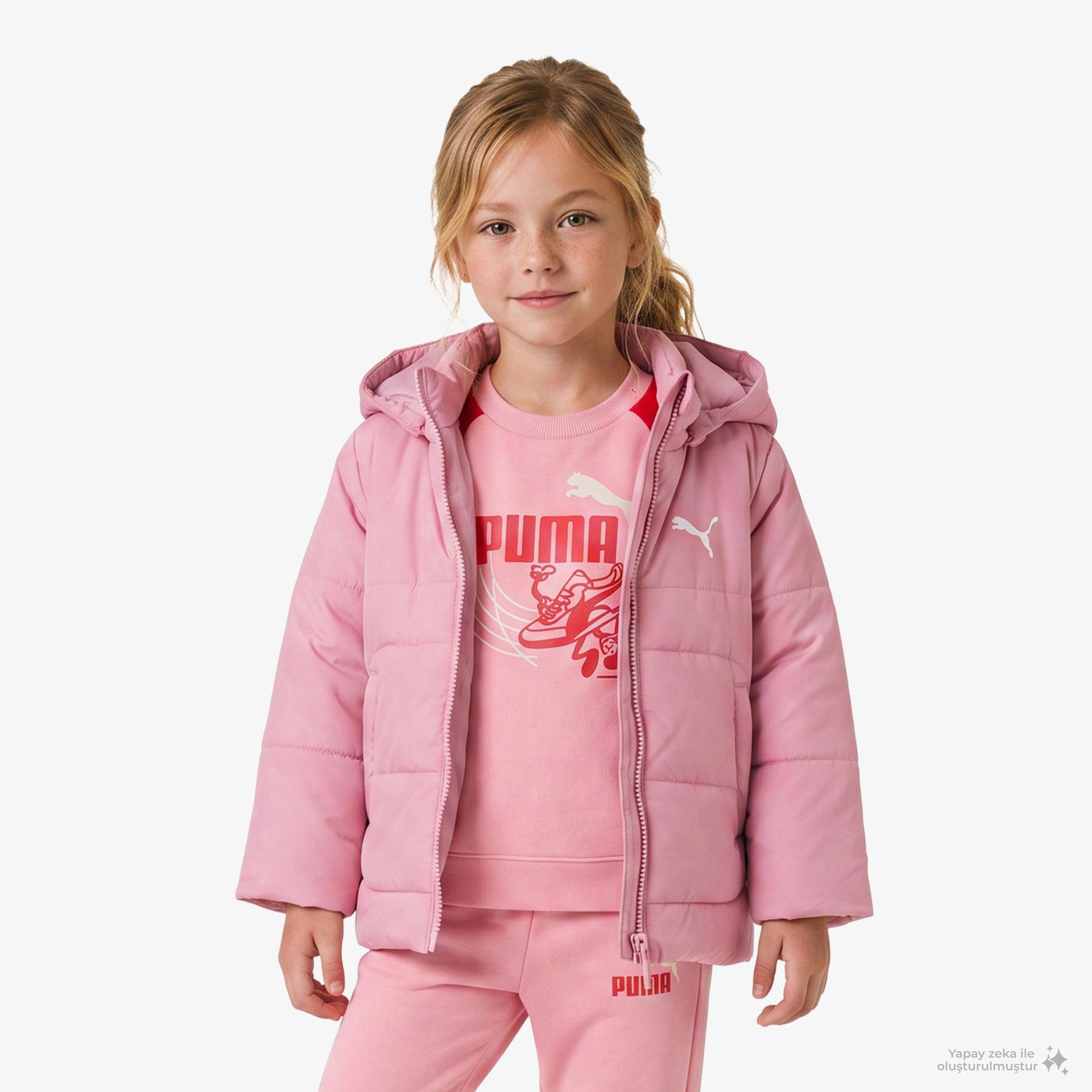 Puma Minicat Hooded Bebek Pembe Ceket