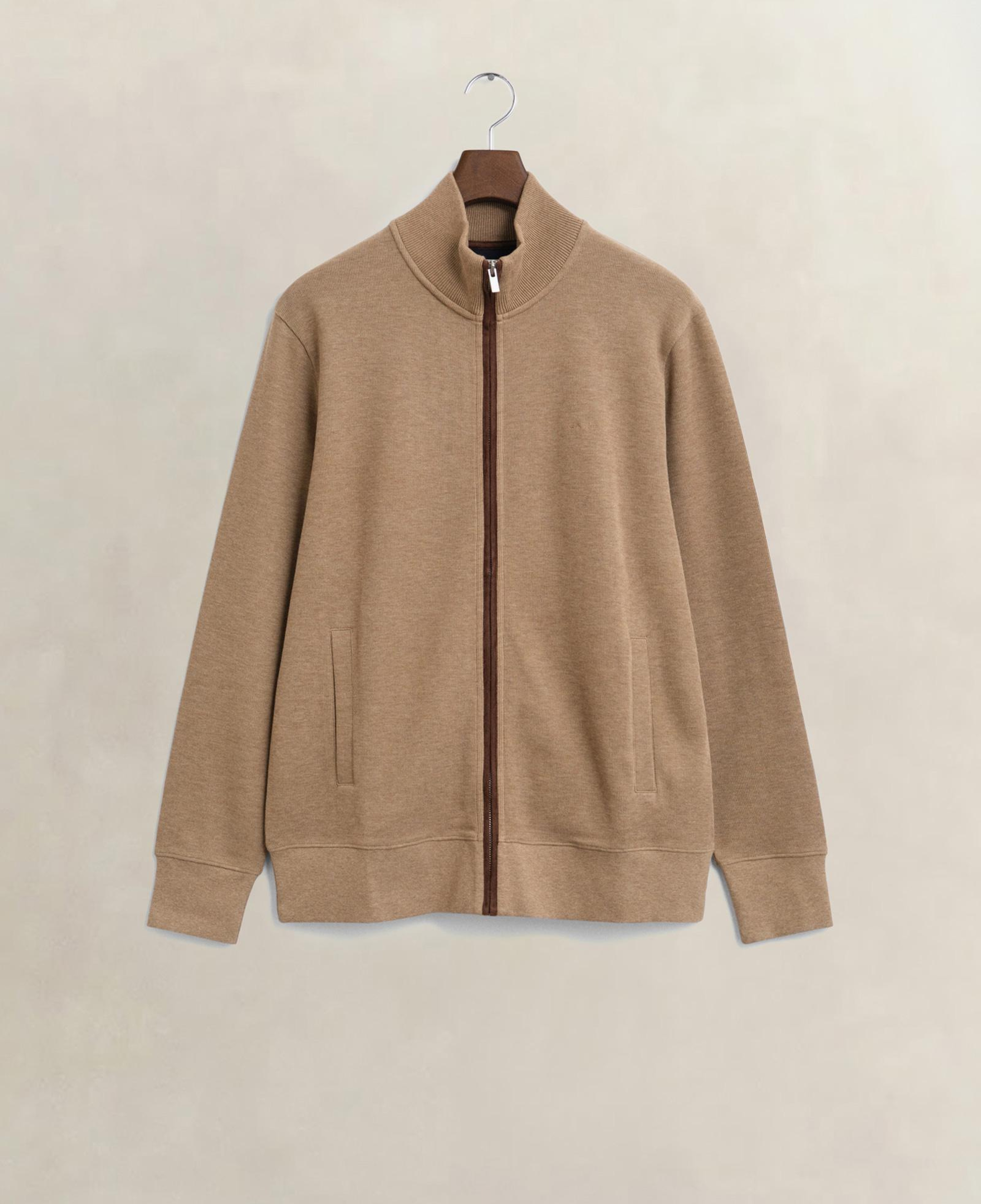 GANT Erkek Bej Regular Fit Fermuarlı Hırka