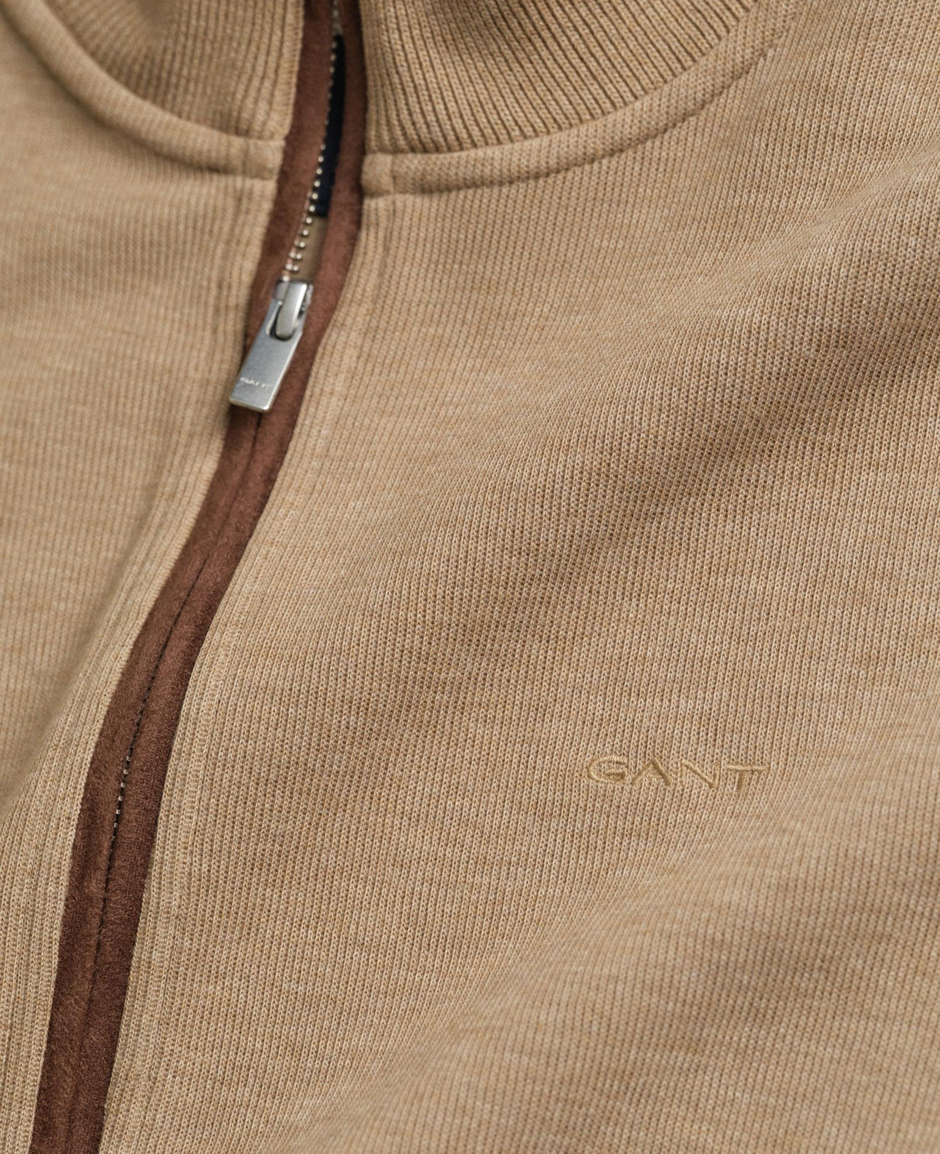 GANT Erkek Bej Regular Fit Fermuarlı Hırka