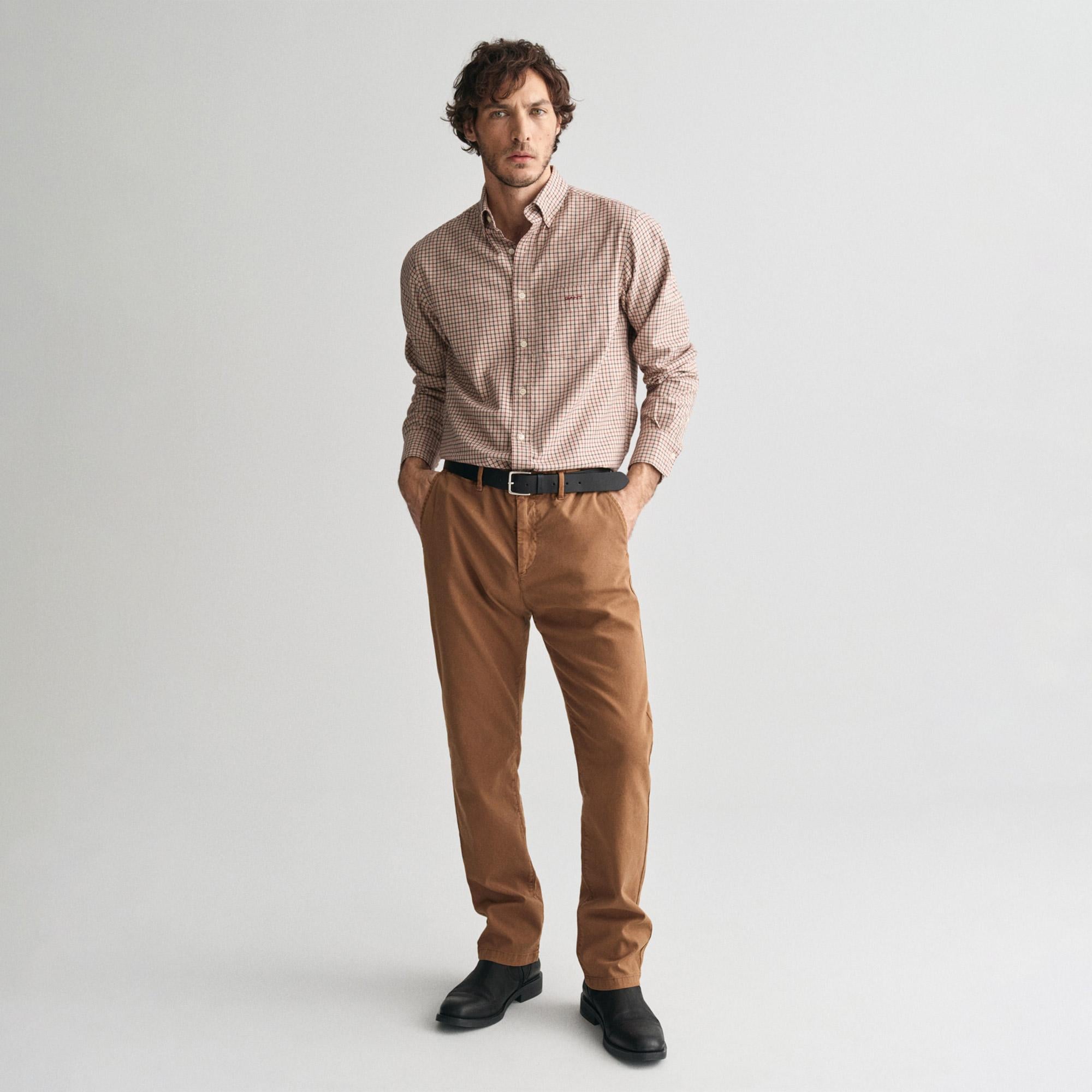 GANT Erkek Kahverengi Slim Fit Pantolon