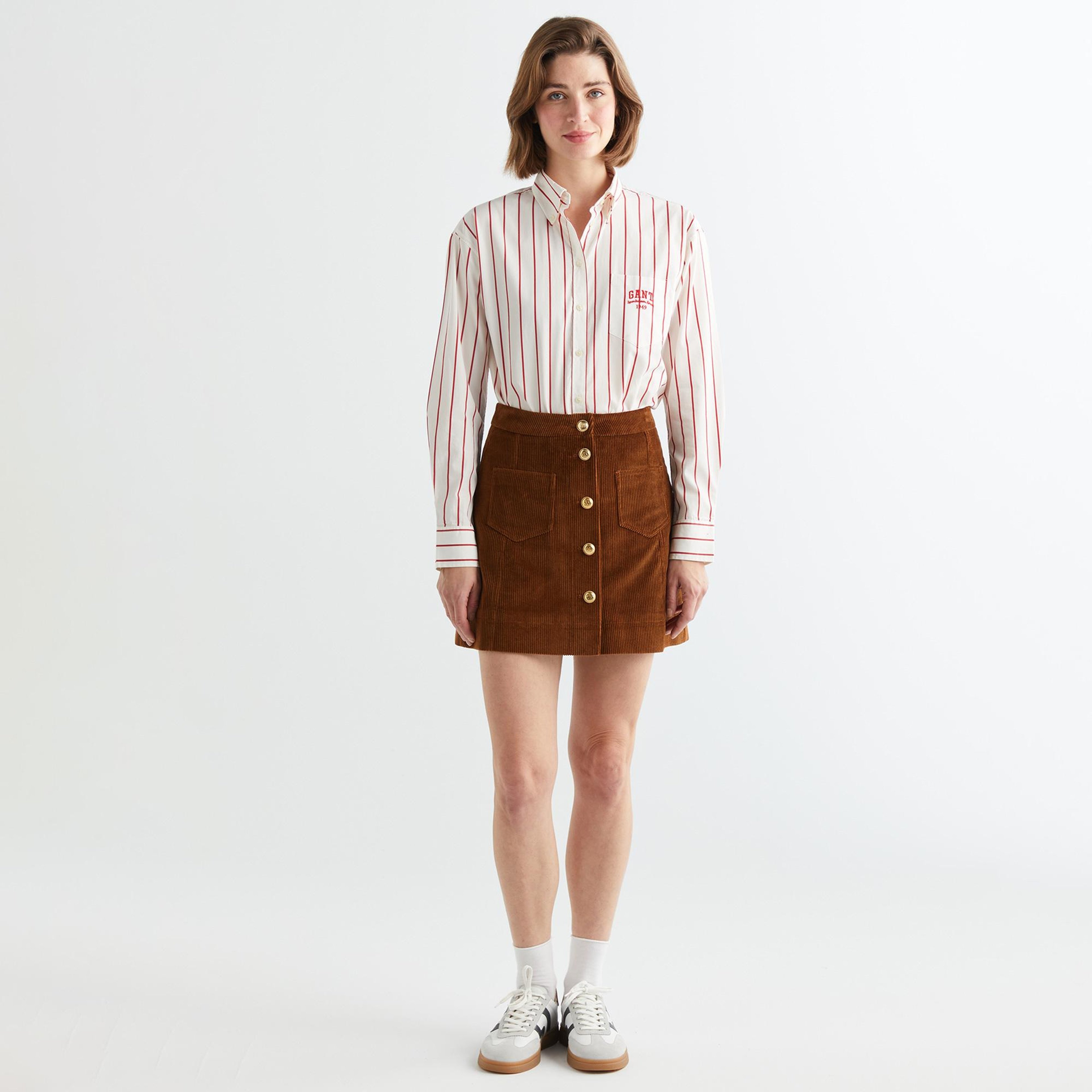 GANT Kadın Kahverengi Regular Fit Etek