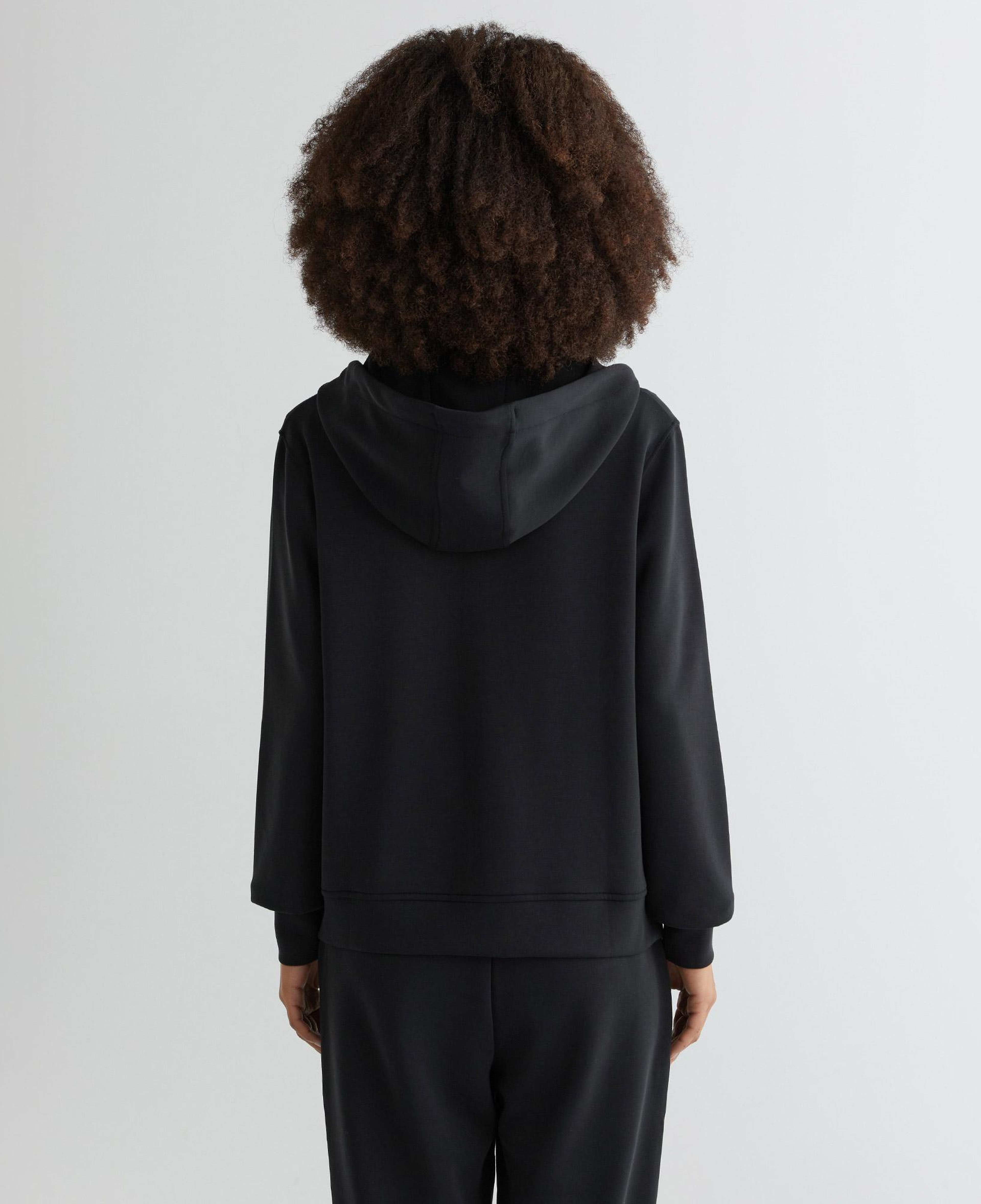 GANT Kadın Siyah Regular Fit Kapüşonlu Logolu Sweatshirt