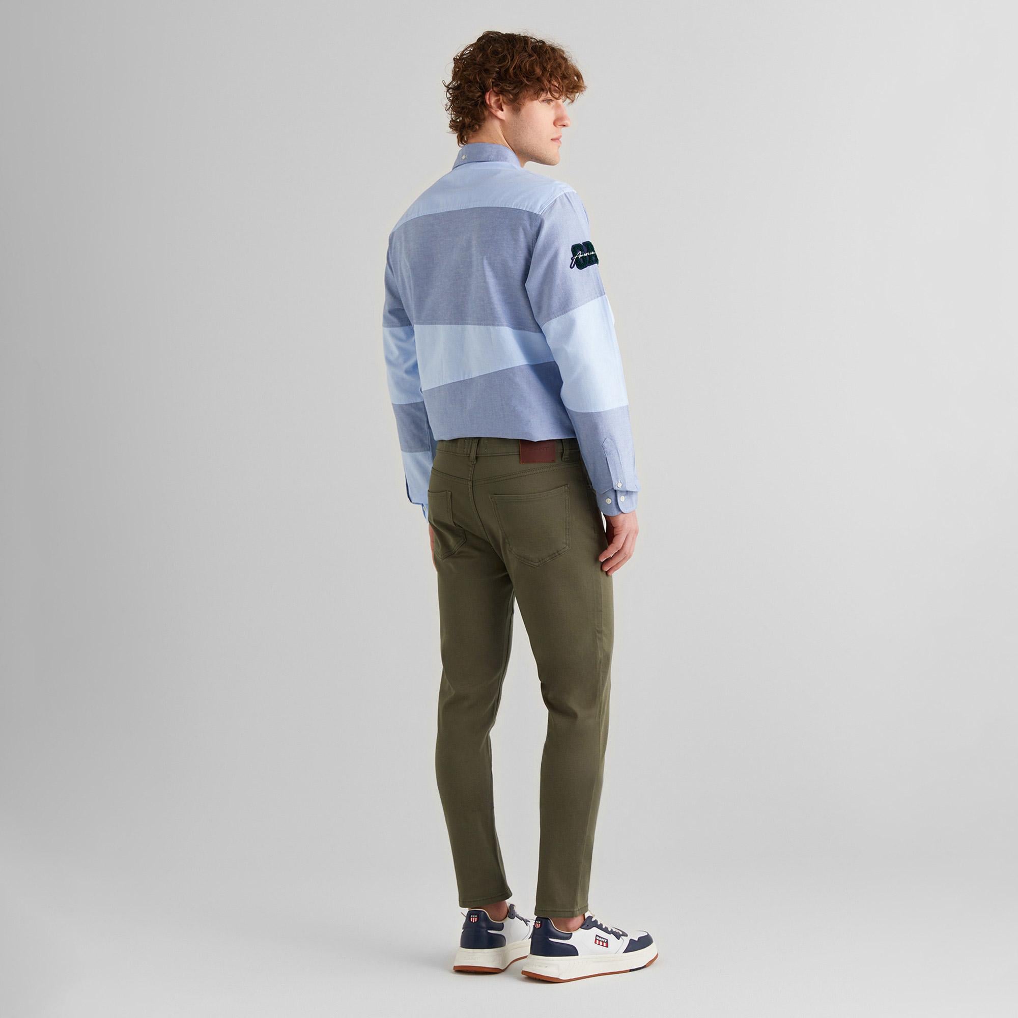 GANT Erkek Yeşil Slim Fit Pantolon