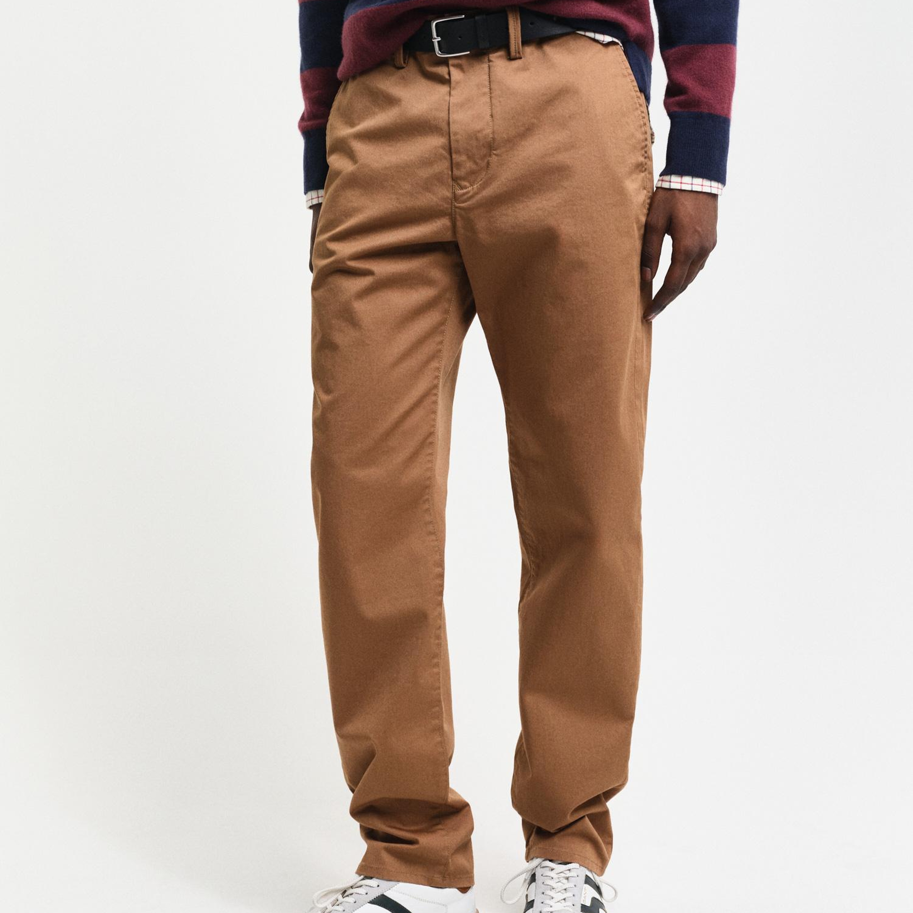 GANT Erkek Kahverengi Regular Fit Chino Pantolon