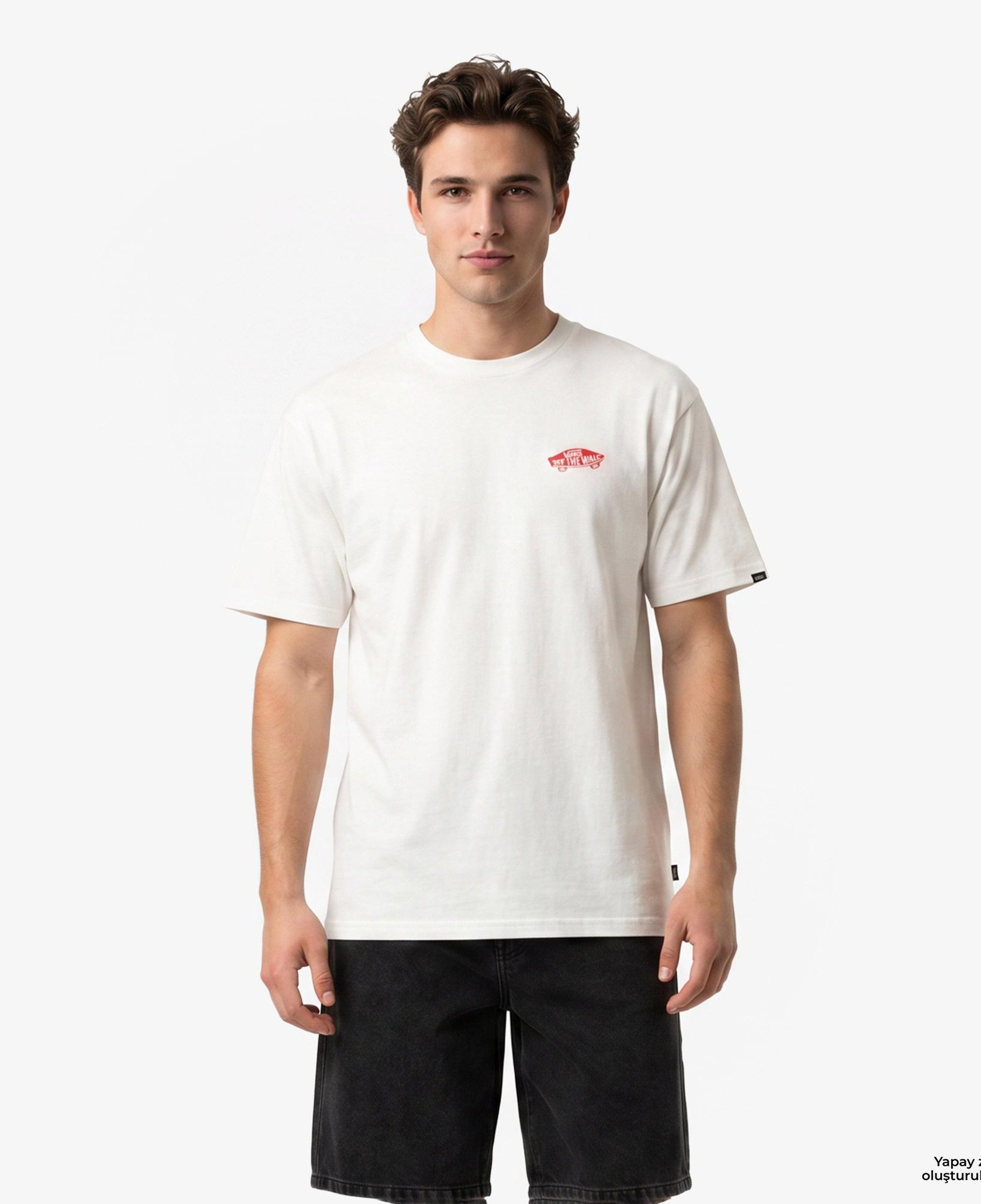 Vans Full Deck Erkek Beyaz T-Shirt