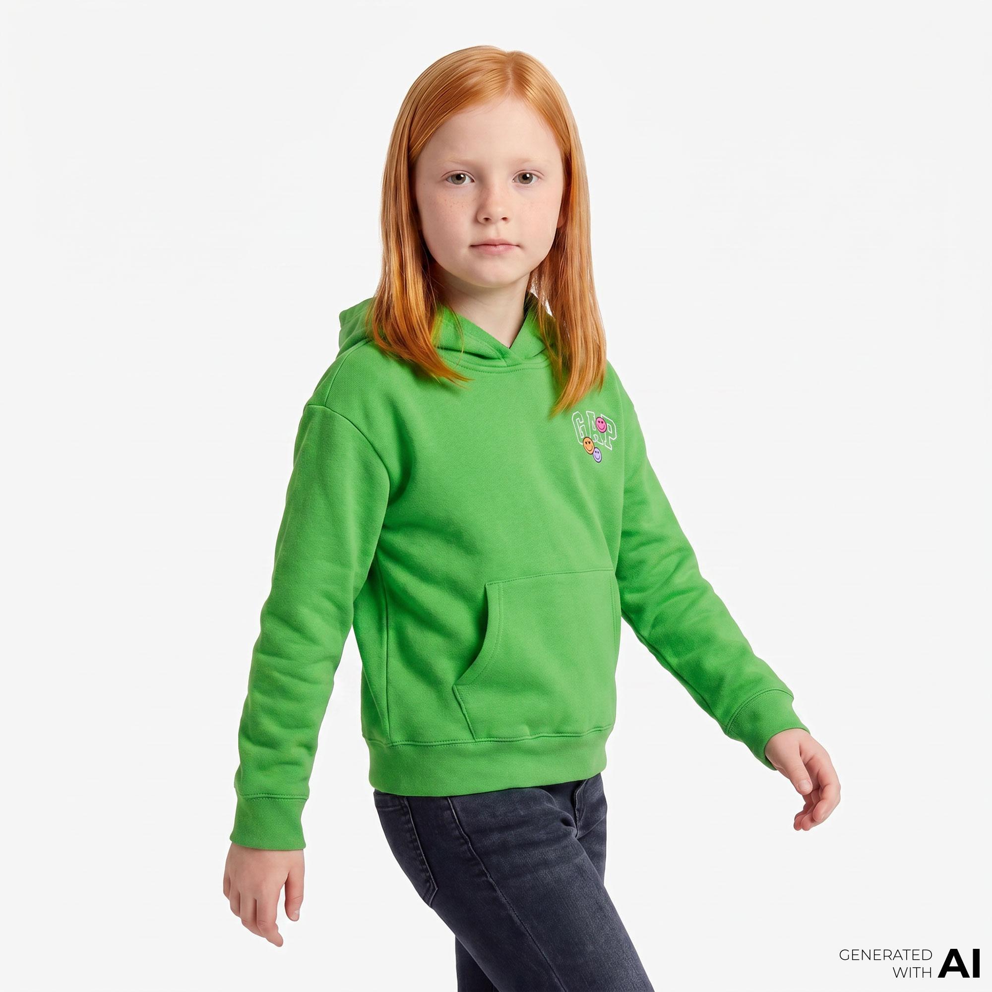 Gap Logo Pull On Çocuk Yeşil Sweatshirt