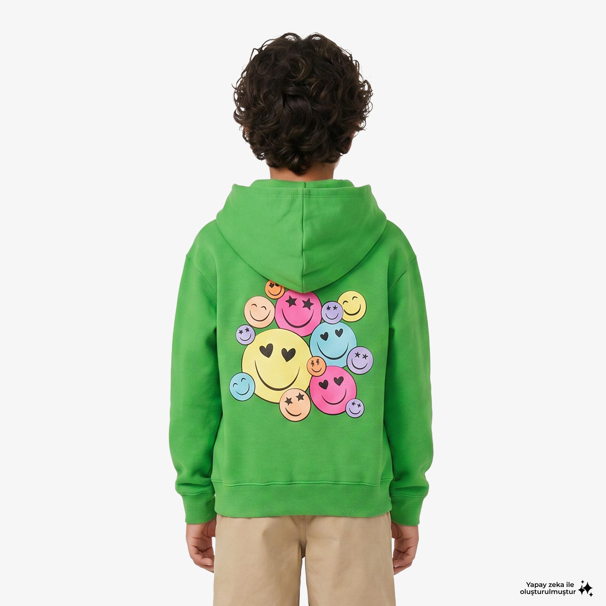 Gap Logo Pull On Çocuk Yeşil Sweatshirt