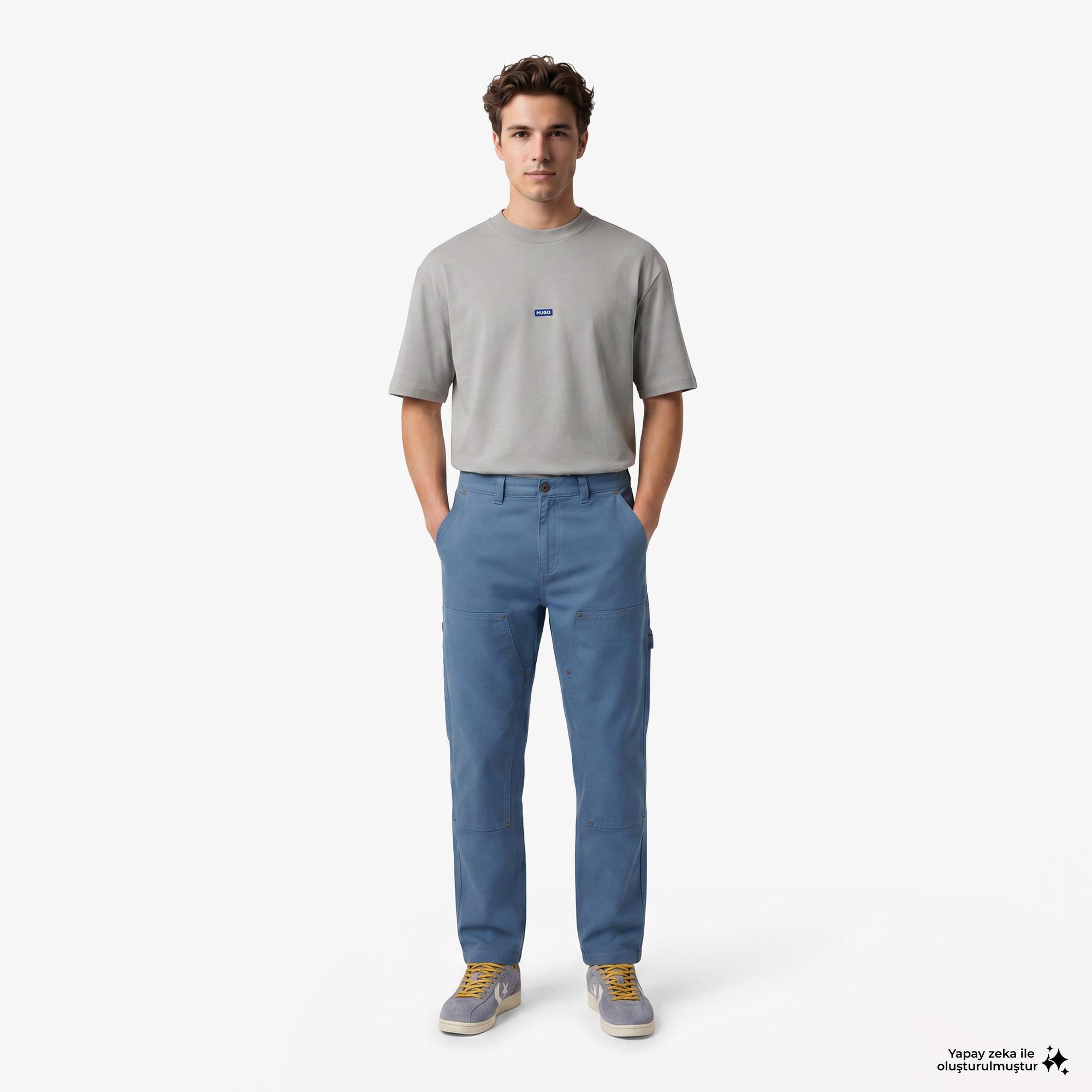 Hugo Boss Tapered Fit Erkek Mavi Pantolon