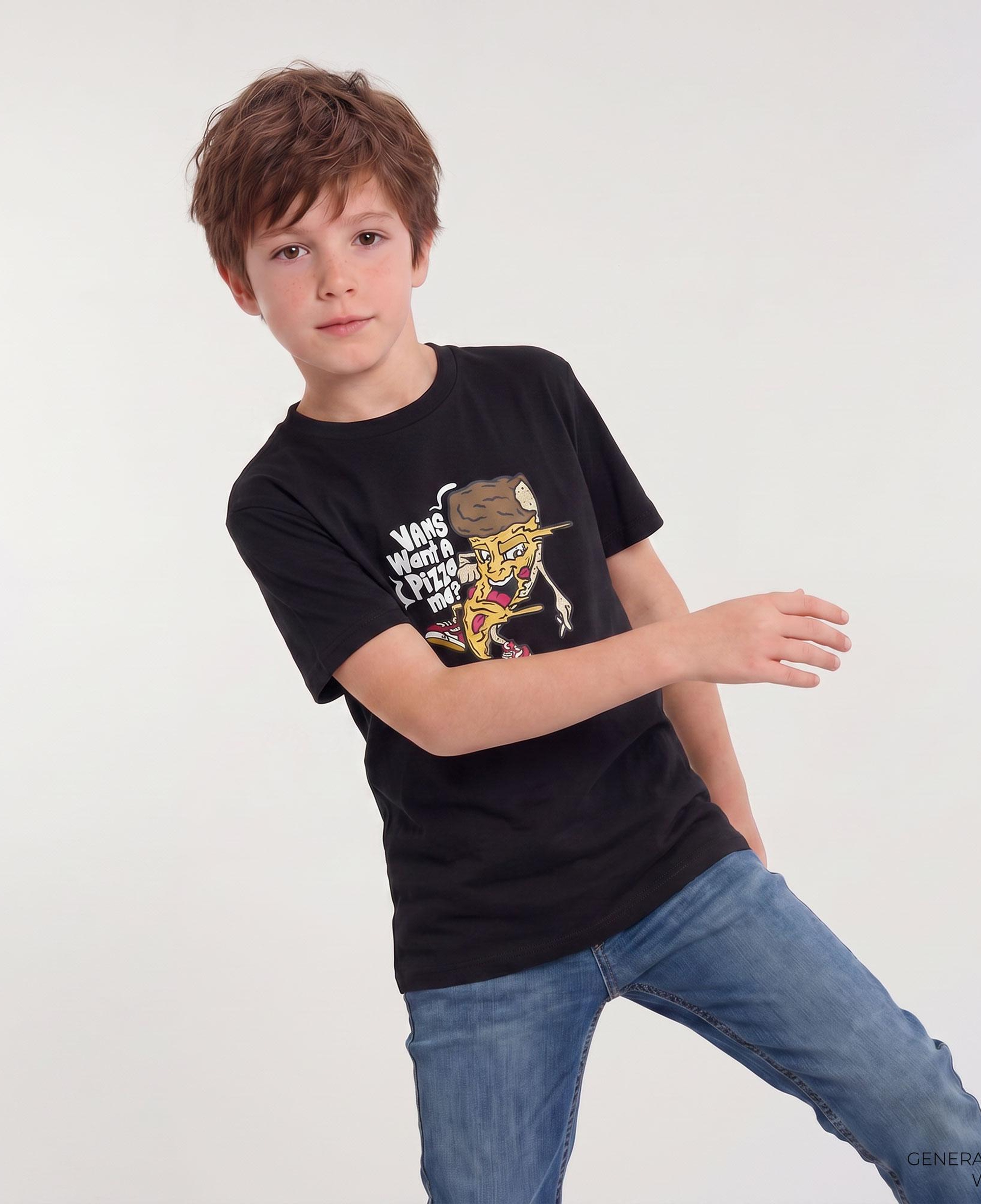 Vans Pizza Me Ss Çocuk Siyah T-Shirt