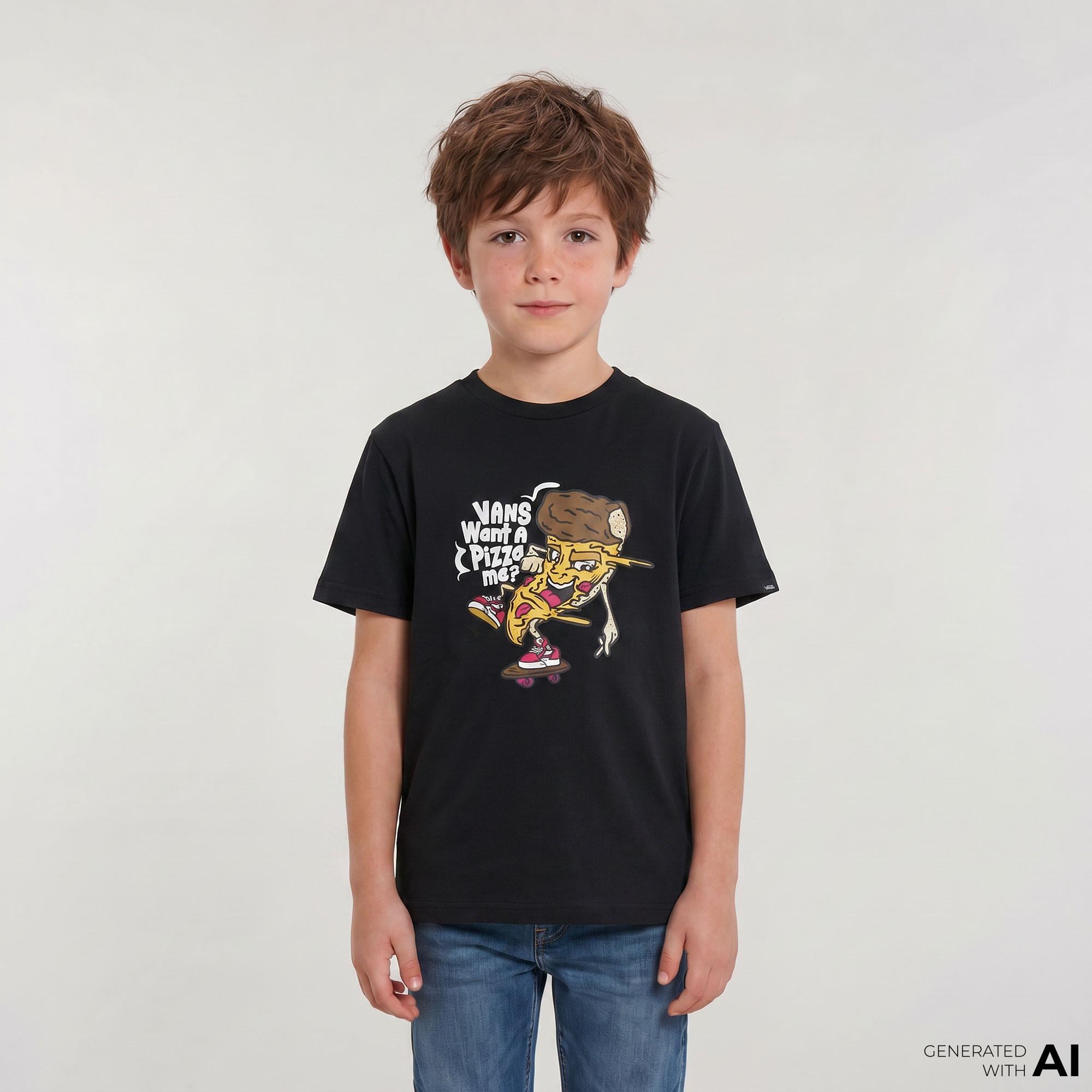 Vans Pizza Me Ss Çocuk Siyah T-Shirt