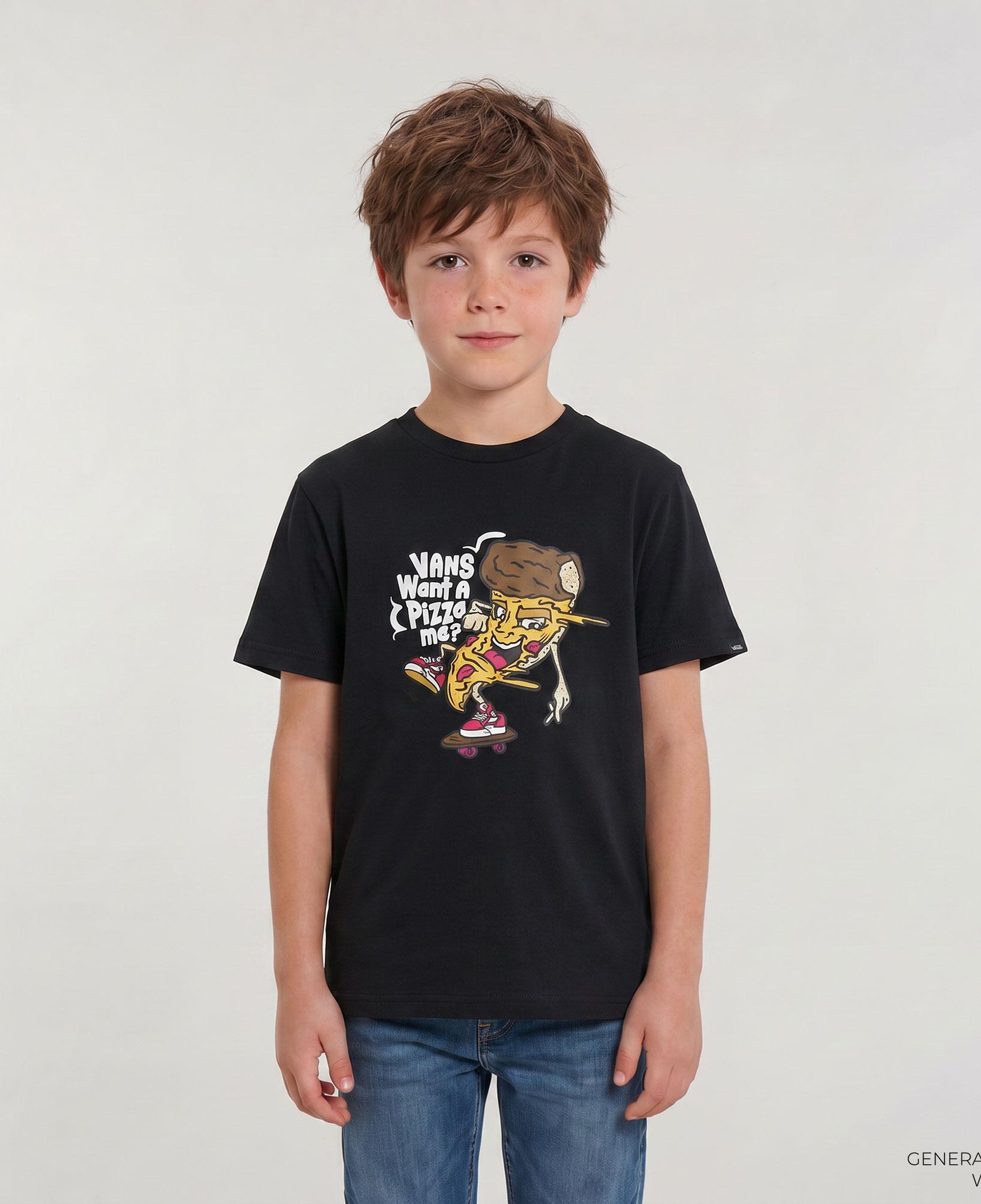 Vans Pizza Me Ss Çocuk Siyah T-Shirt