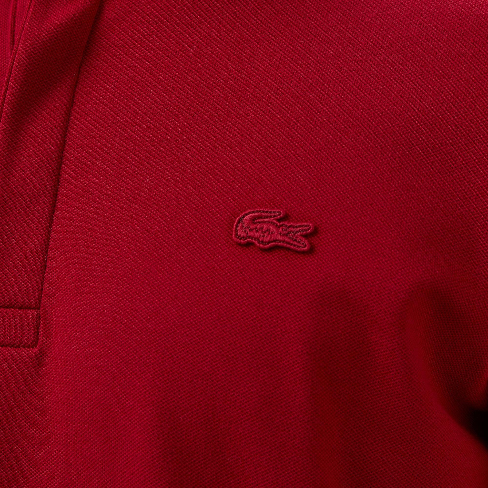 Lacoste Paris Erkek Regular Fit Uzun Kollu Bordo Polo