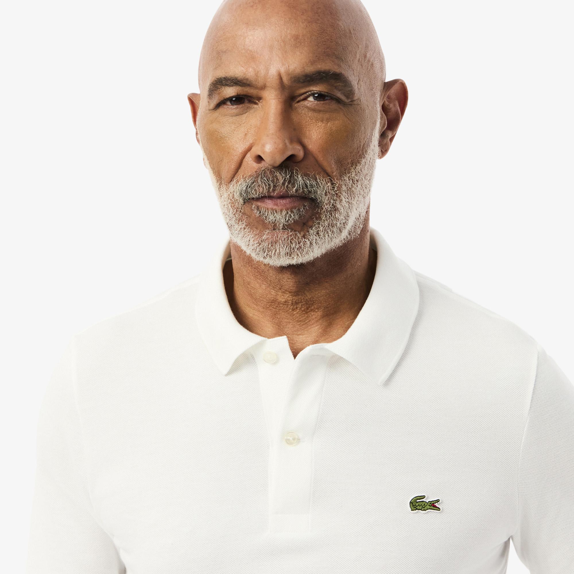 Lacoste L.12.12 Erkek Slim Fit Uzun Kollu Beyaz Polo