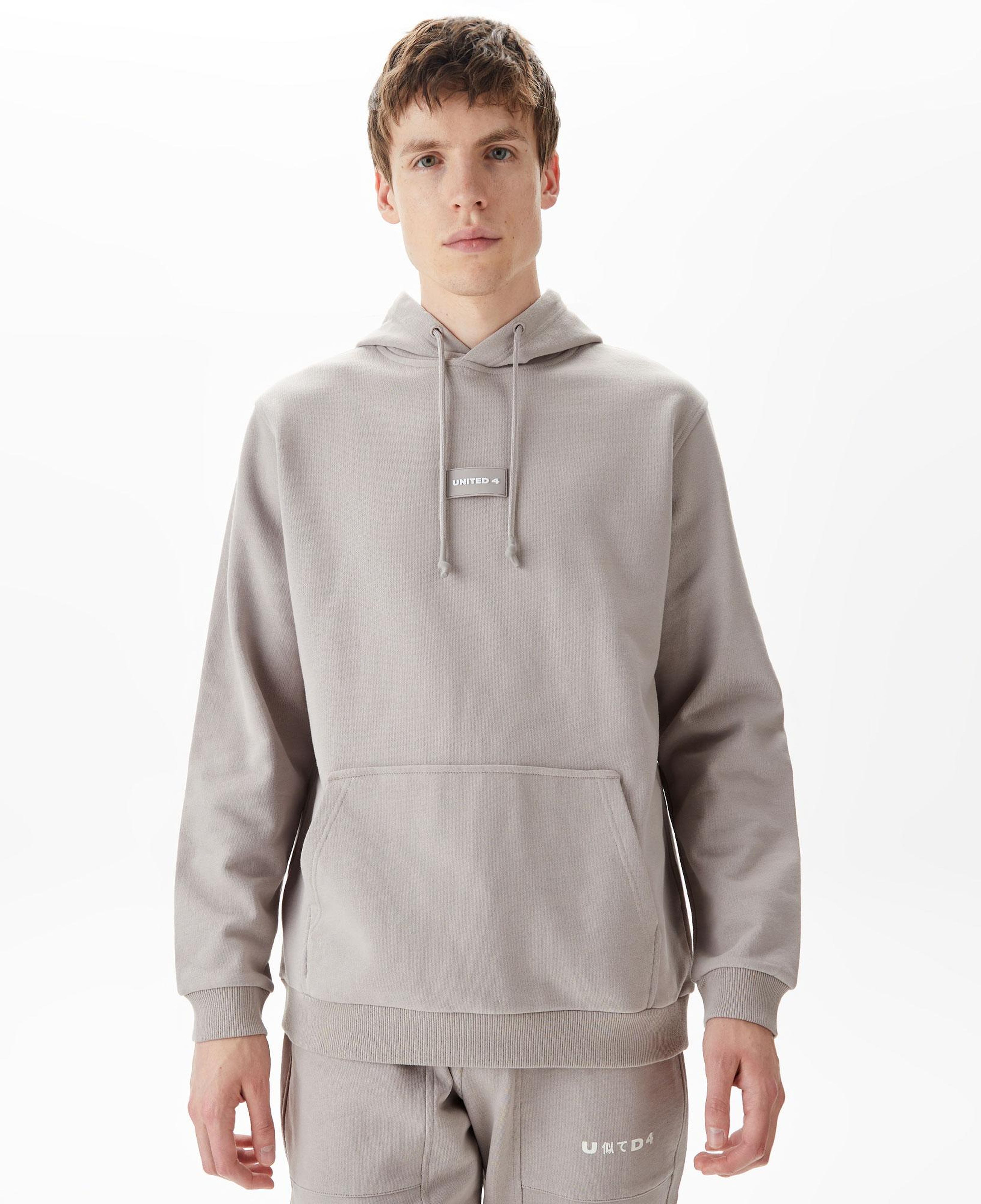 UNITED4 Classic Erkek Gri Hoodie