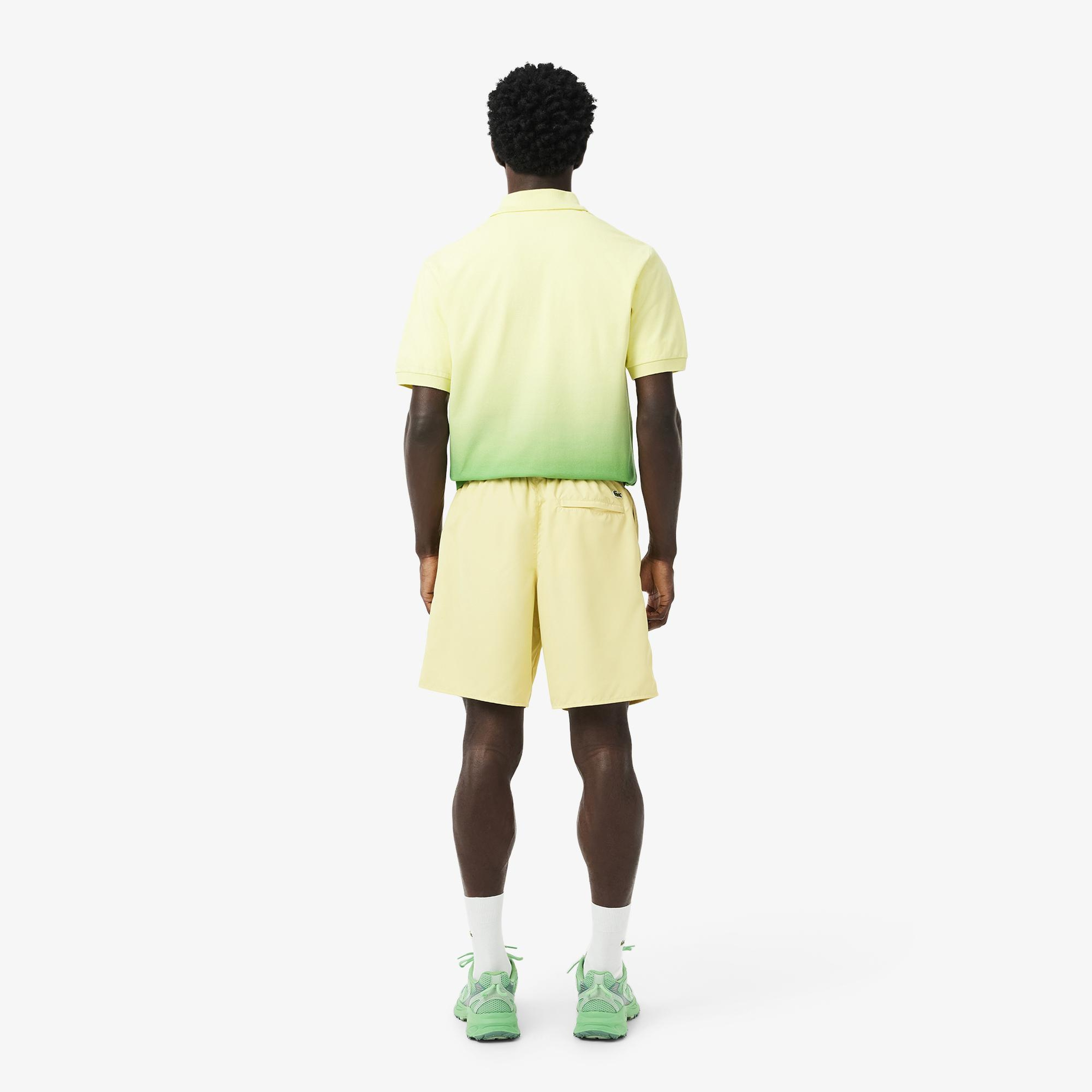 Lacoste Logo Branded Erkek Sarı Deniz Şortu