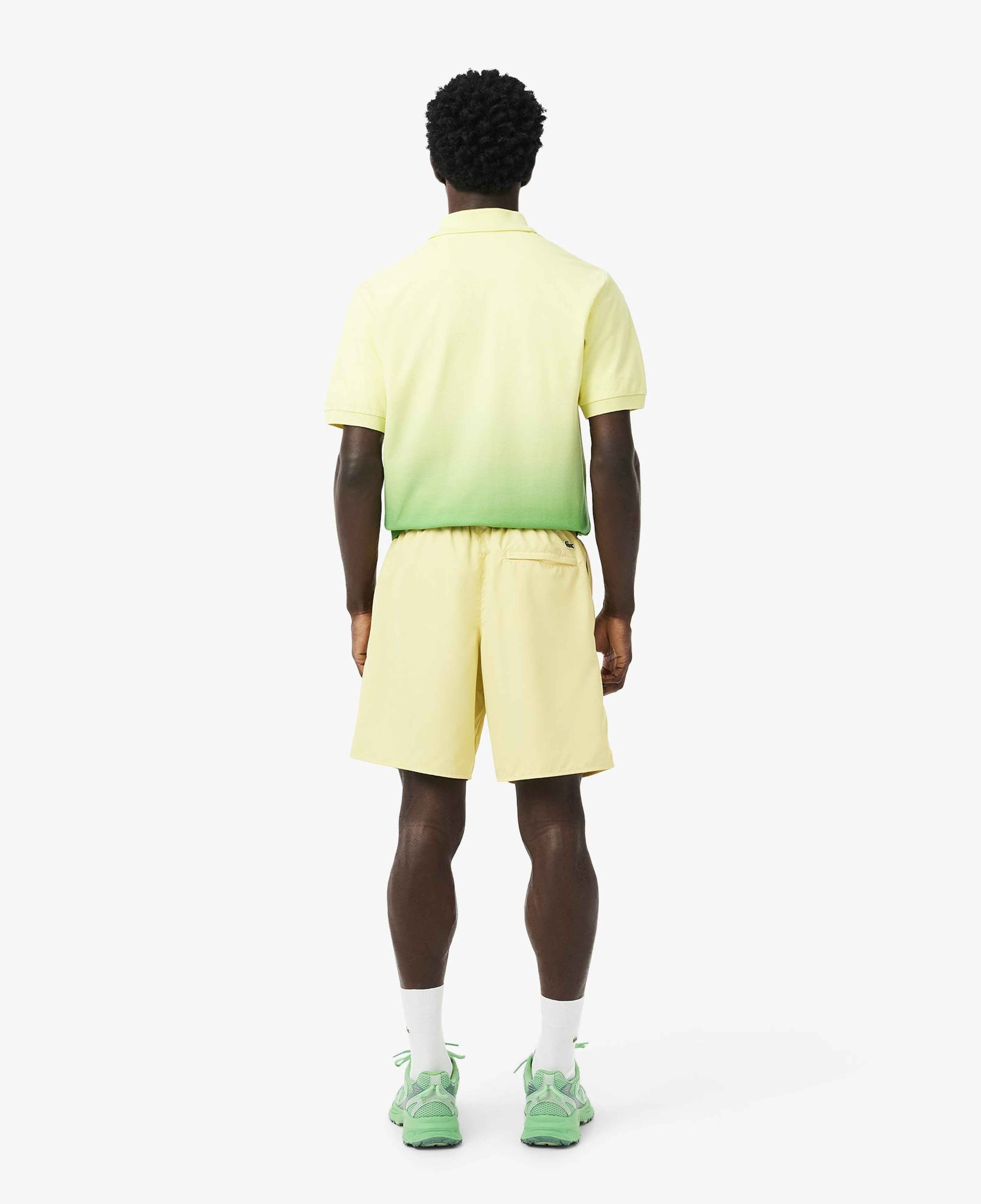 Lacoste Logo Branded Erkek Sarı Deniz Şortu