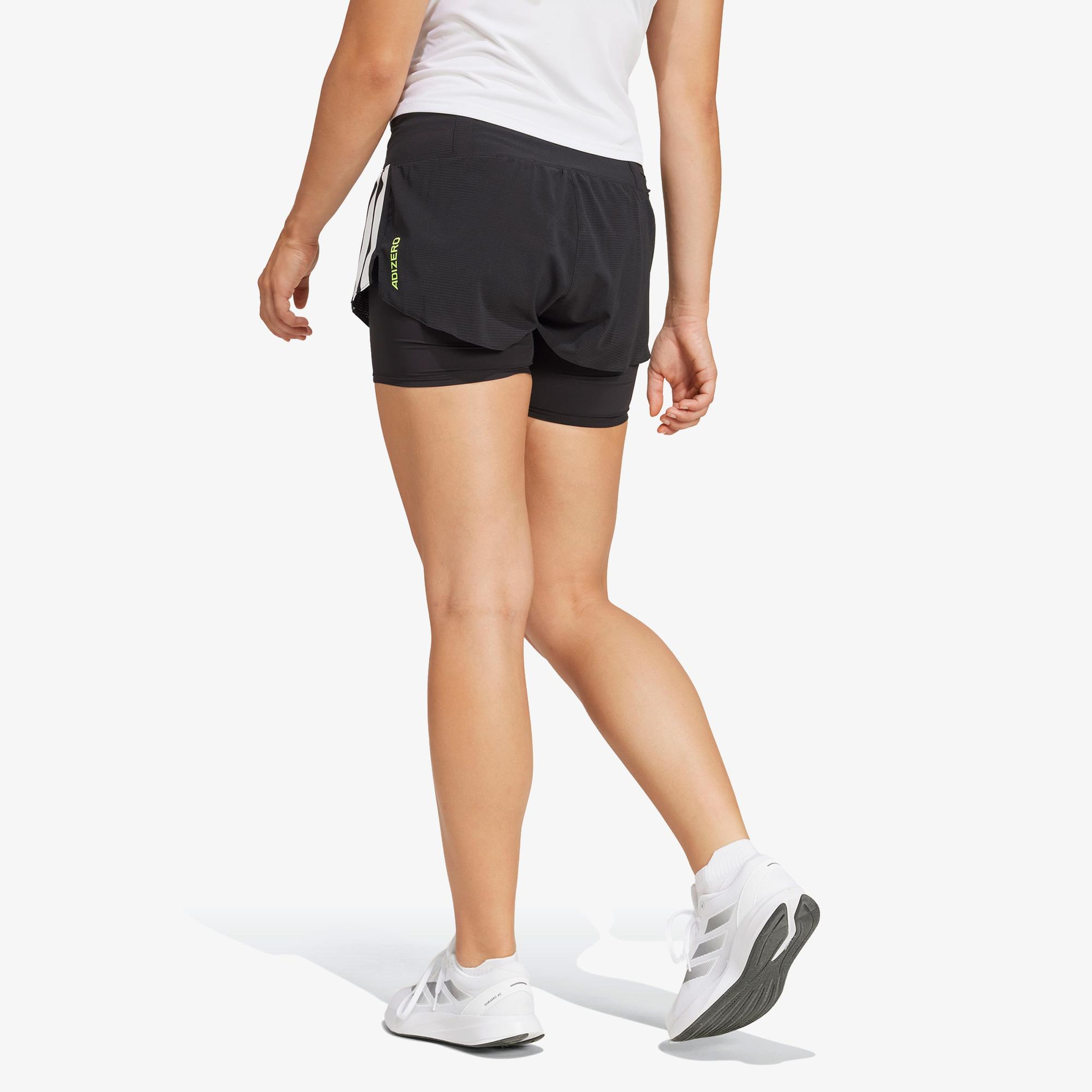 adidas Adizero Running 2in1 Gel Kadın Siyah Koşu Şortu