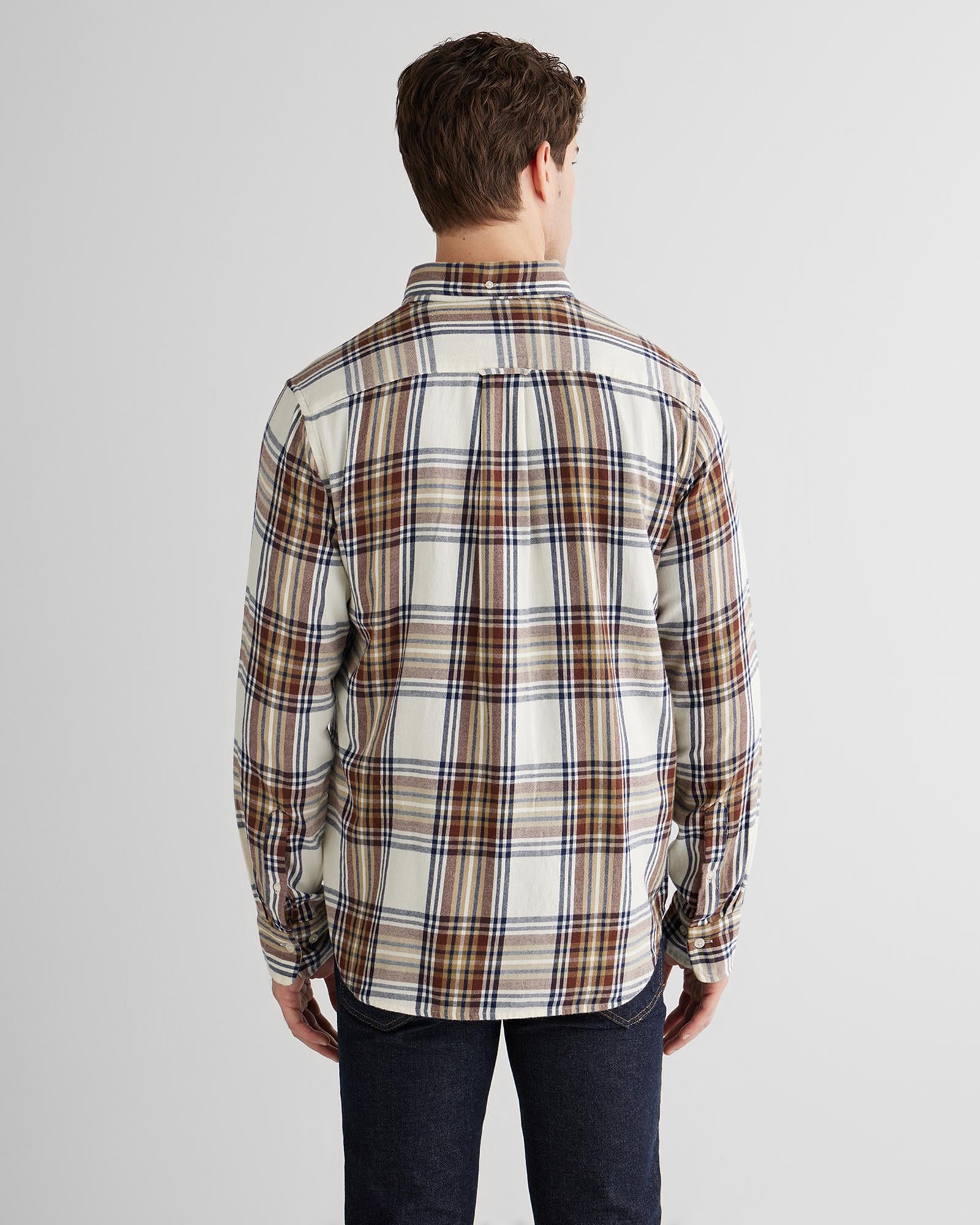 GANT Erkek Krem Regular Fit Düğmeli Gömlek