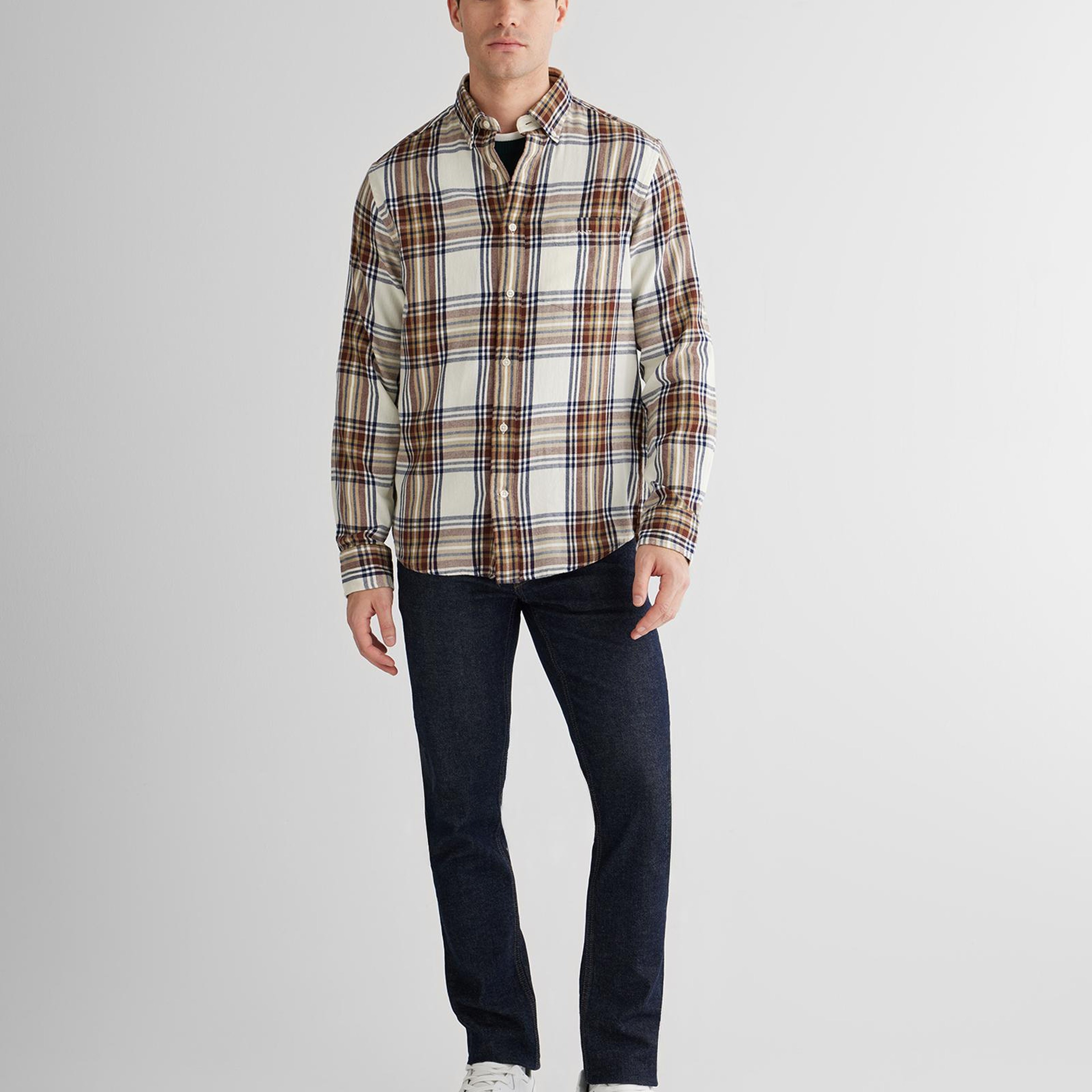 GANT Erkek Krem Regular Fit Düğmeli Gömlek