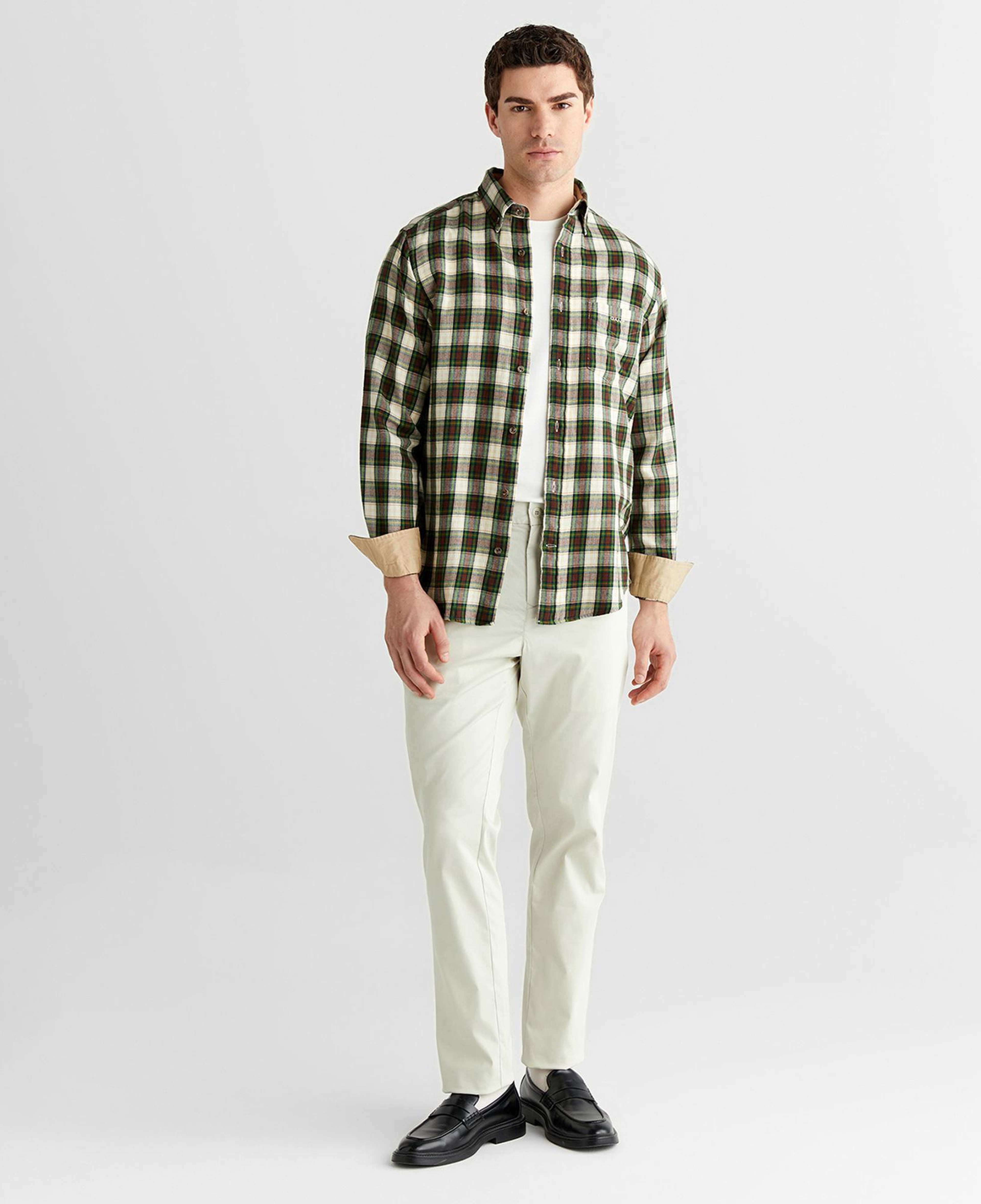 GANT Erkek Krem Regular Fit Düğmeli Gömlek