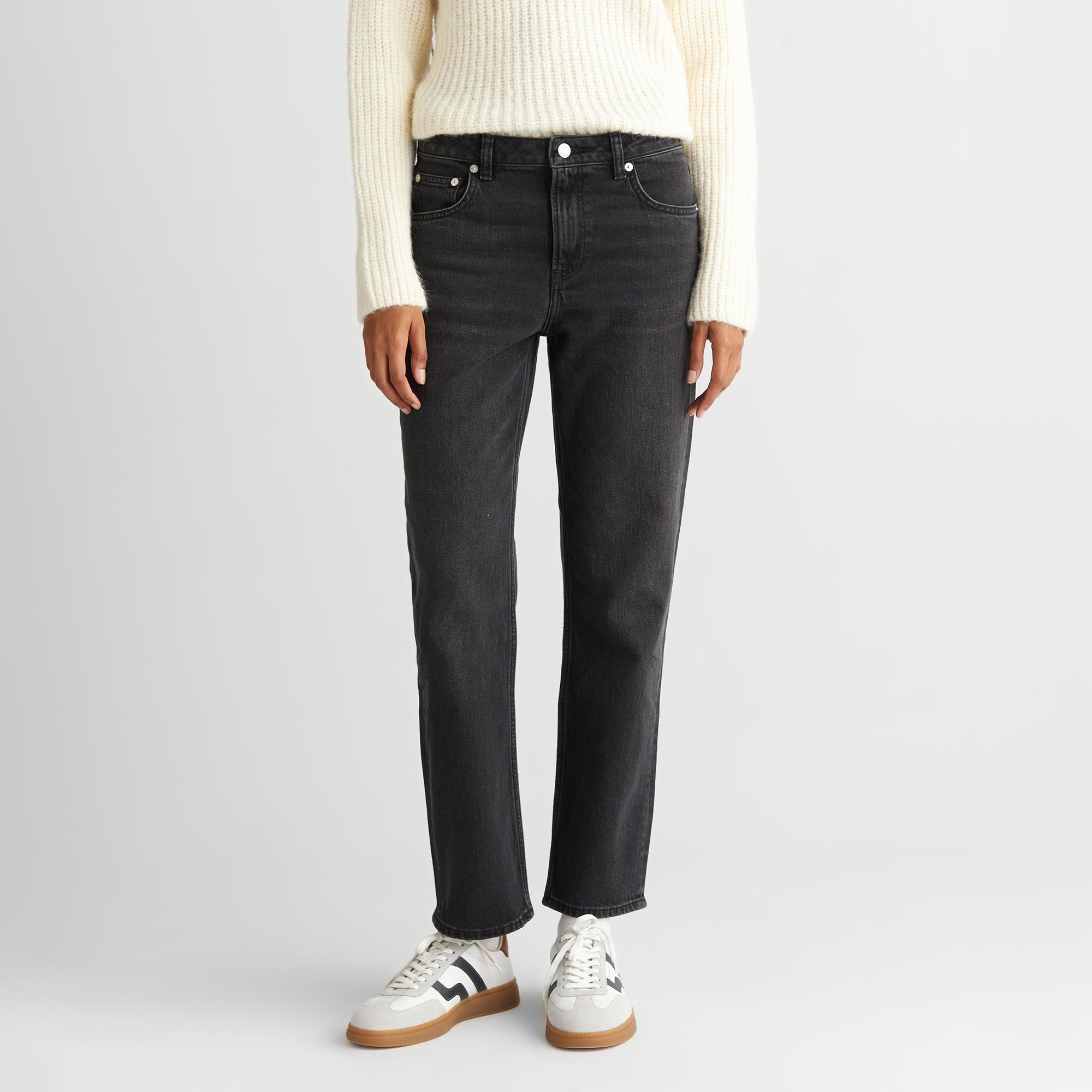 GANT Kadın Siyah Straight Fit Jean Pantolon