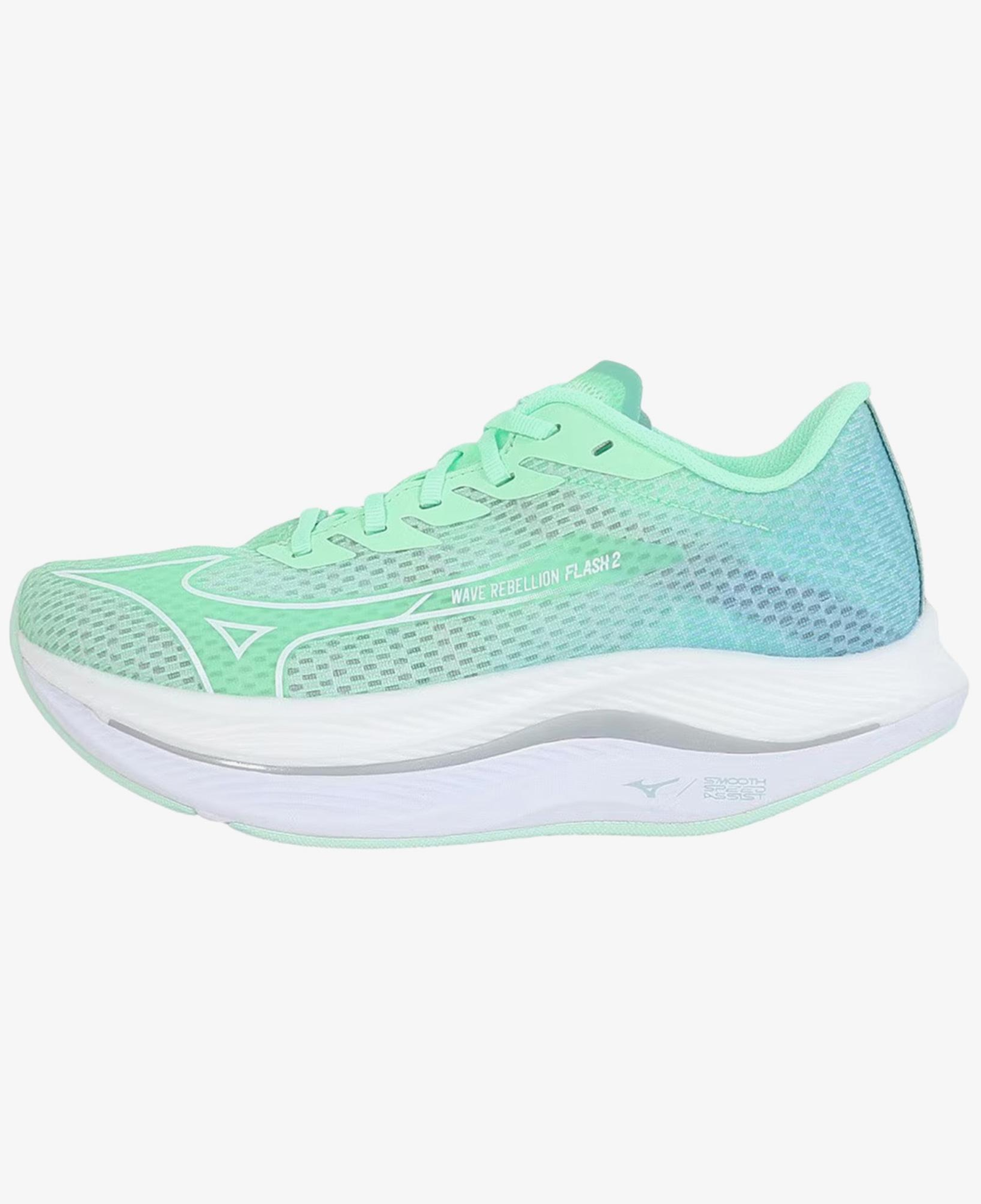 Mizuno Wave Rebellion Flash 2 Kadın Yeşil Koşu Ayakkabısı