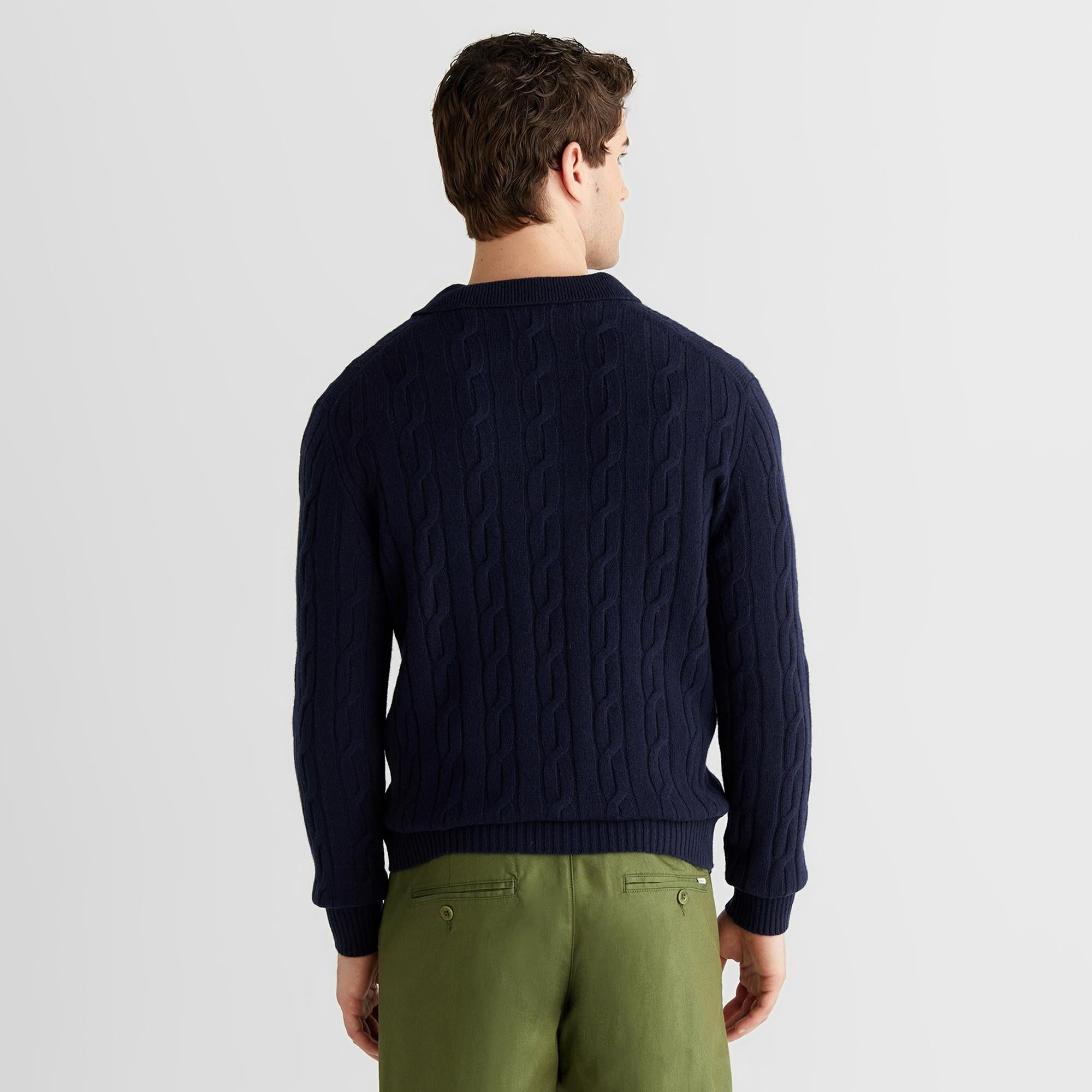 GANT Erkek Lacivert Regular Fit Yün Polo Yaka Yün Triko