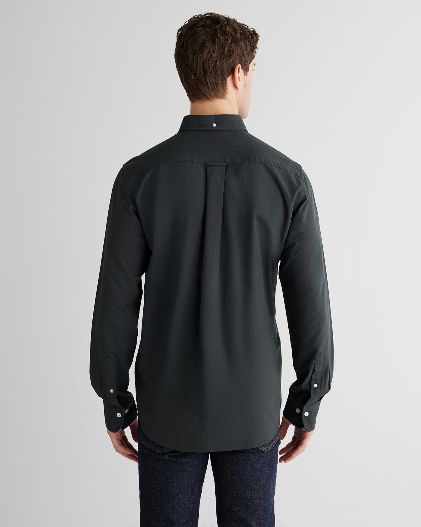 GANT Erkek Siyah Regular Fit Oxford Gömlek