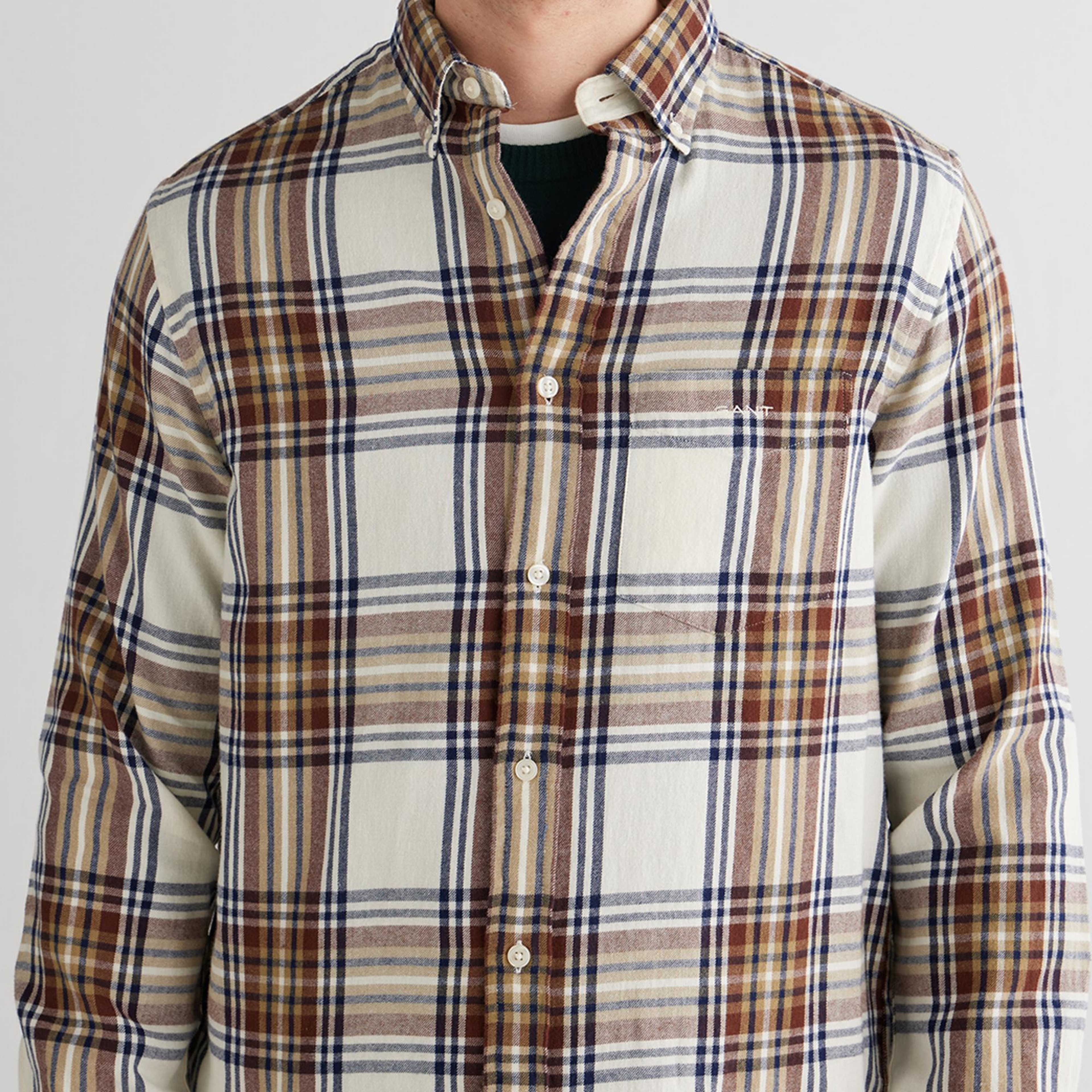 GANT Erkek Krem Regular Fit Düğmeli Gömlek