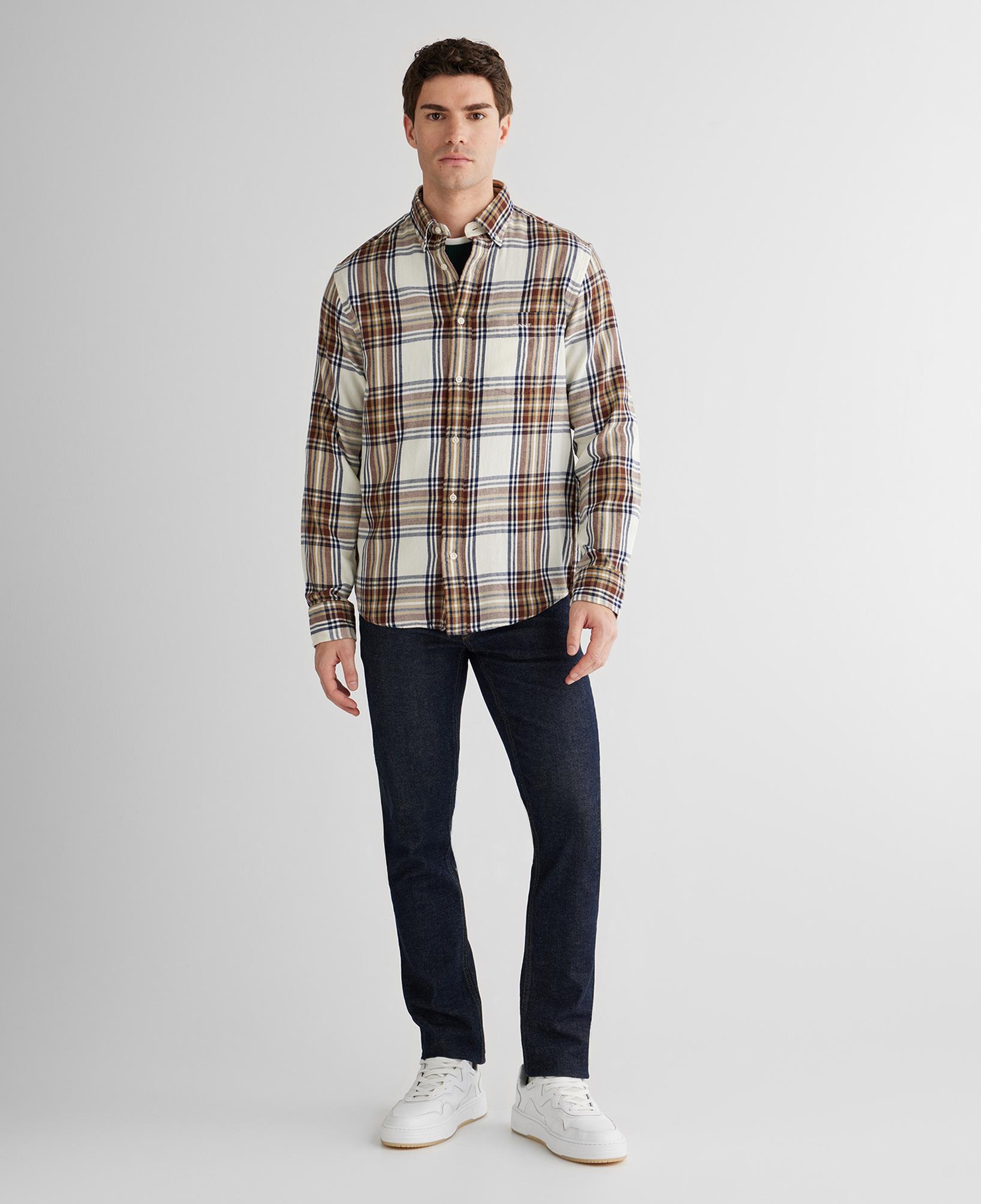GANT Erkek Krem Regular Fit Düğmeli Gömlek