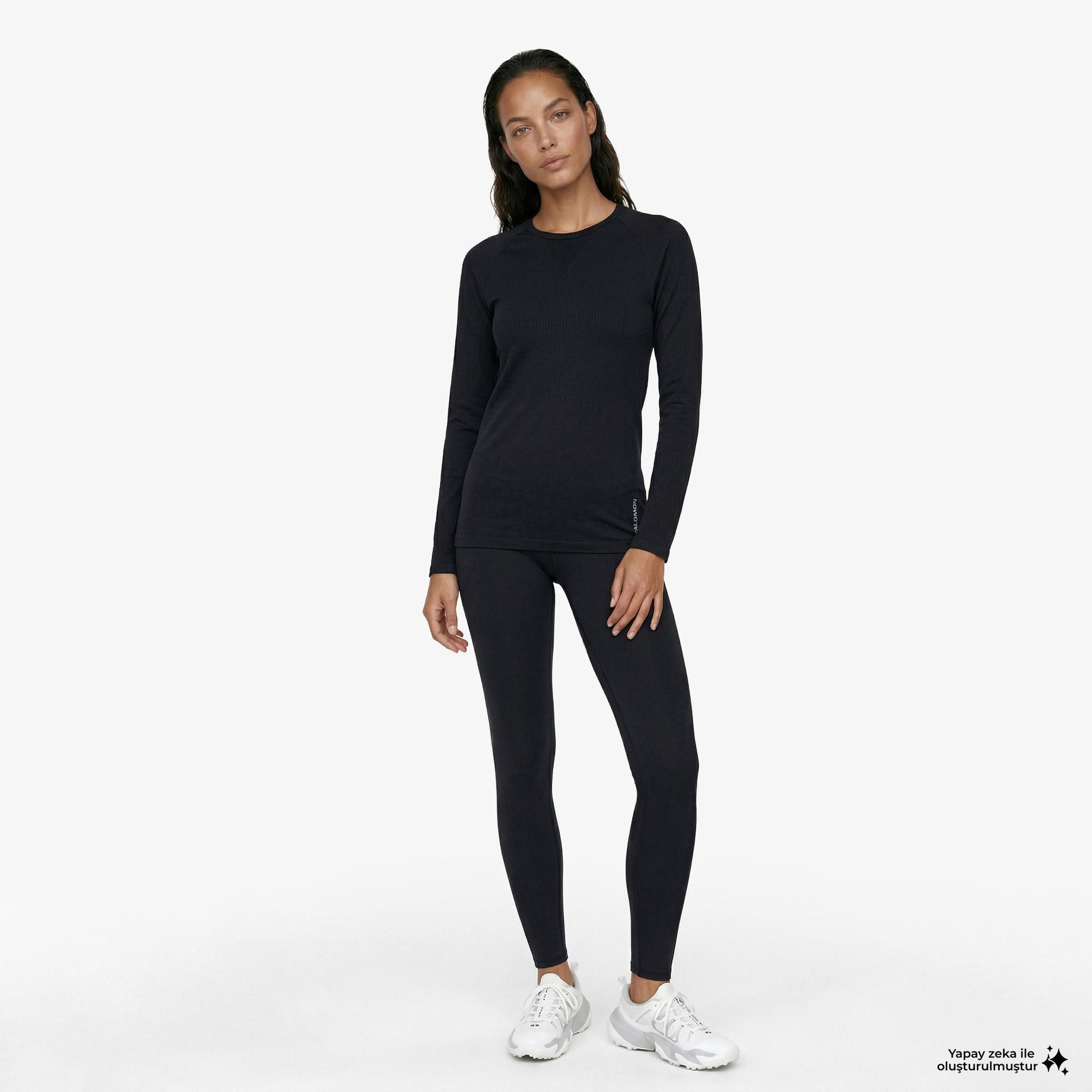 Salomon Sense Aura Kadın Siyah Koşu T-Shirt